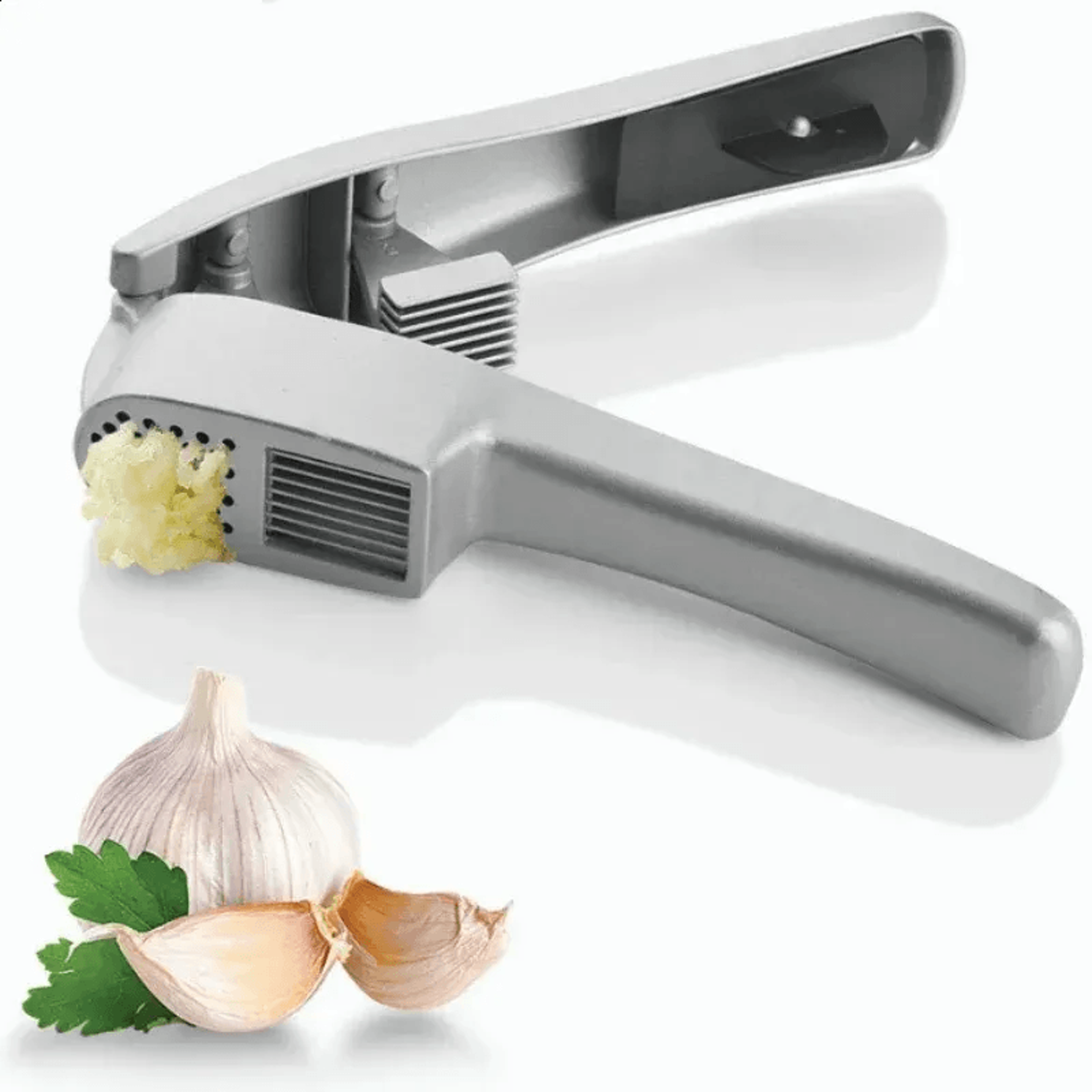 Garlic Press And Slicer  Manual Zinc Alloy Kitchen Tool 2