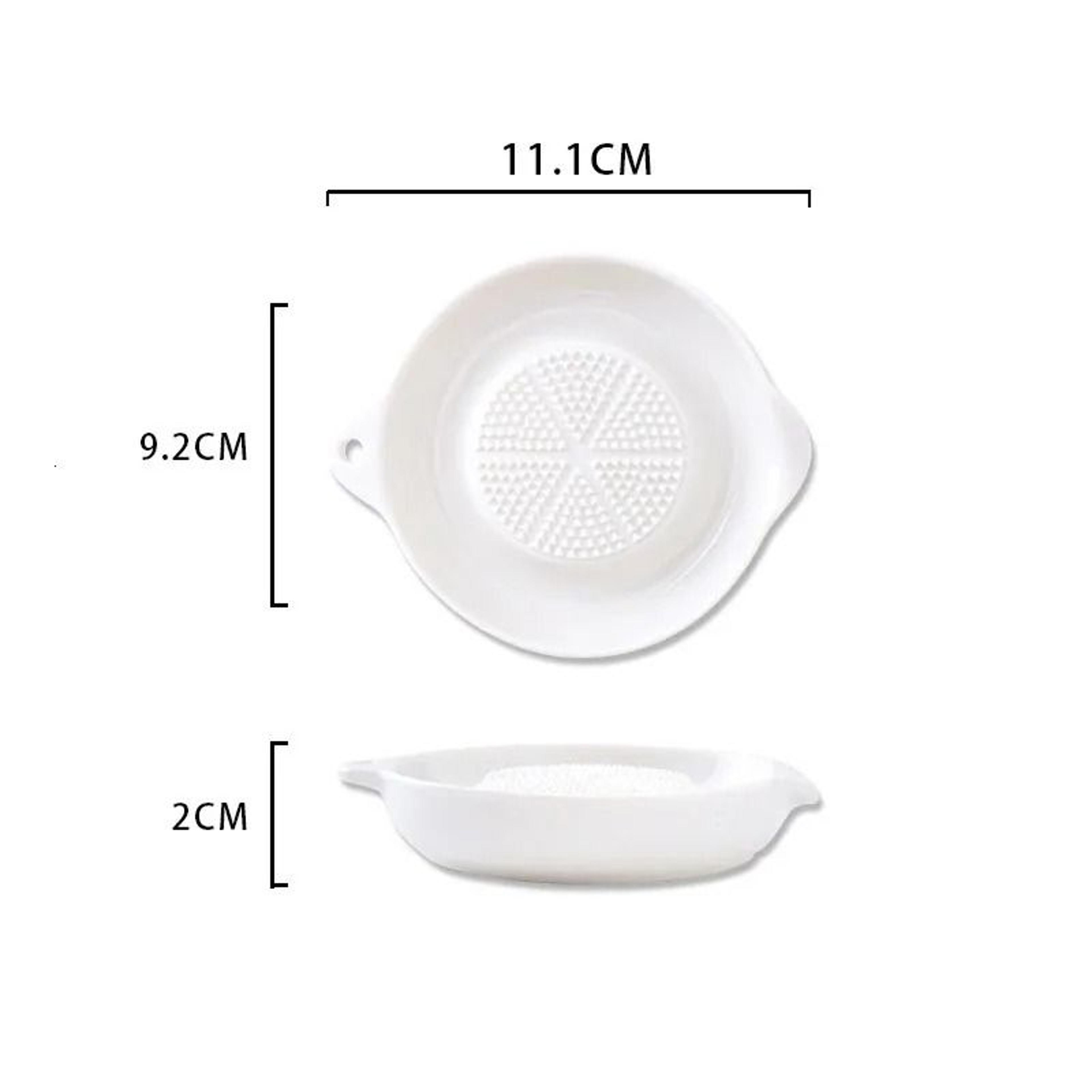 White Ceramic Ginger Grater Plate Multipurpose Kitchen Grater For Garlic And Wasabi 2