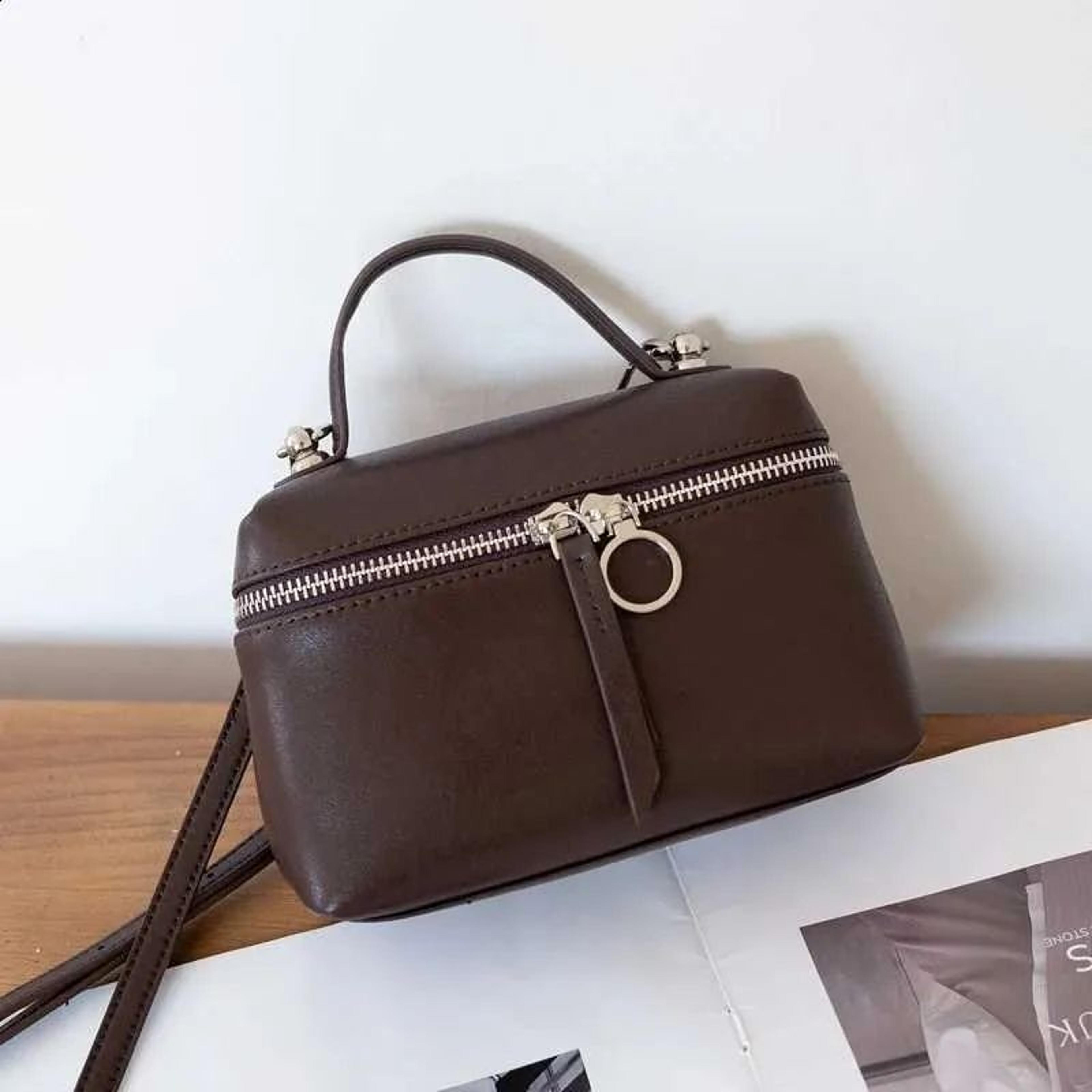 Genuine Leather Mini Bucket Shoulder Bag For Women 3