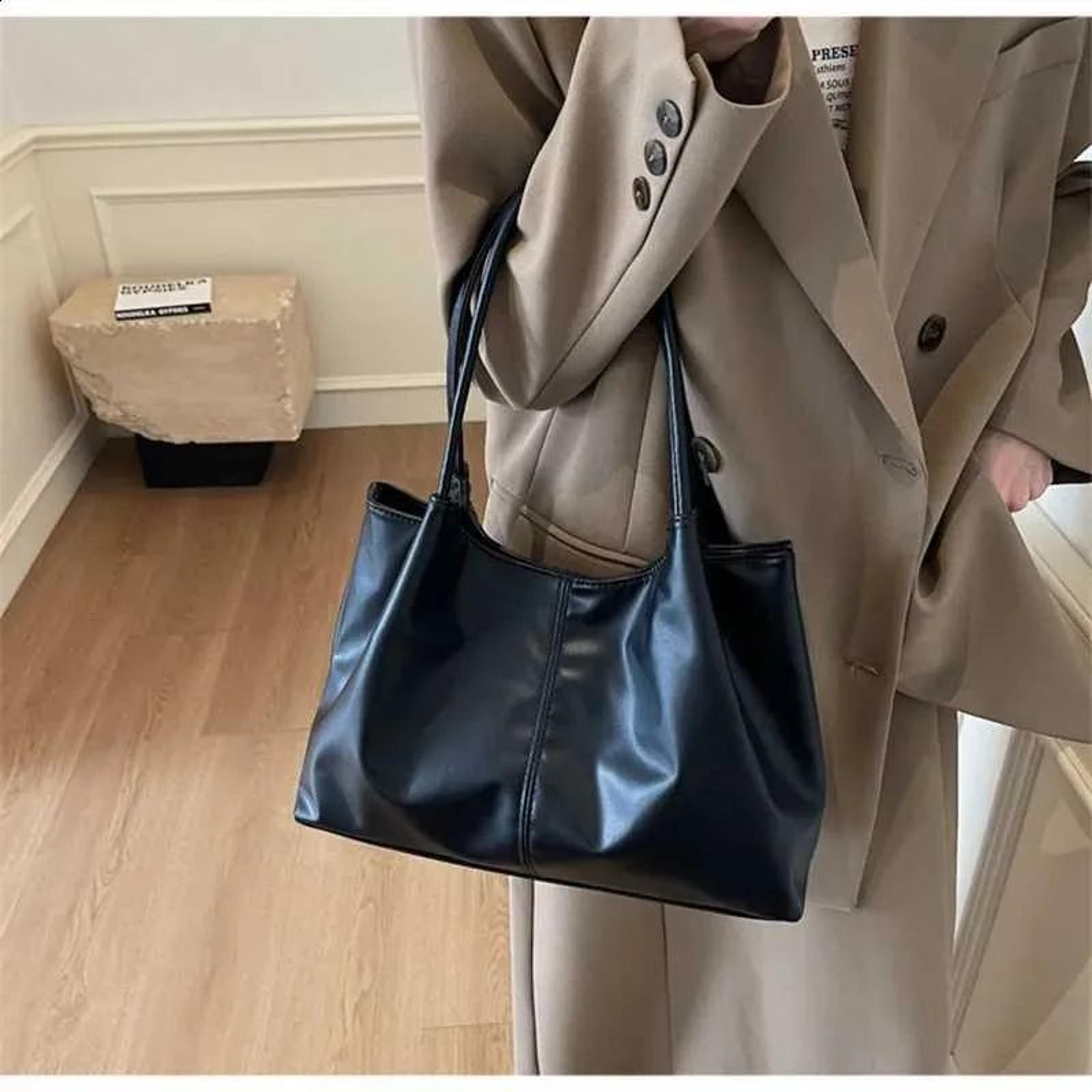 Womens Large Capacity PU Leather Tote Bag For Work And Everyday Use 4