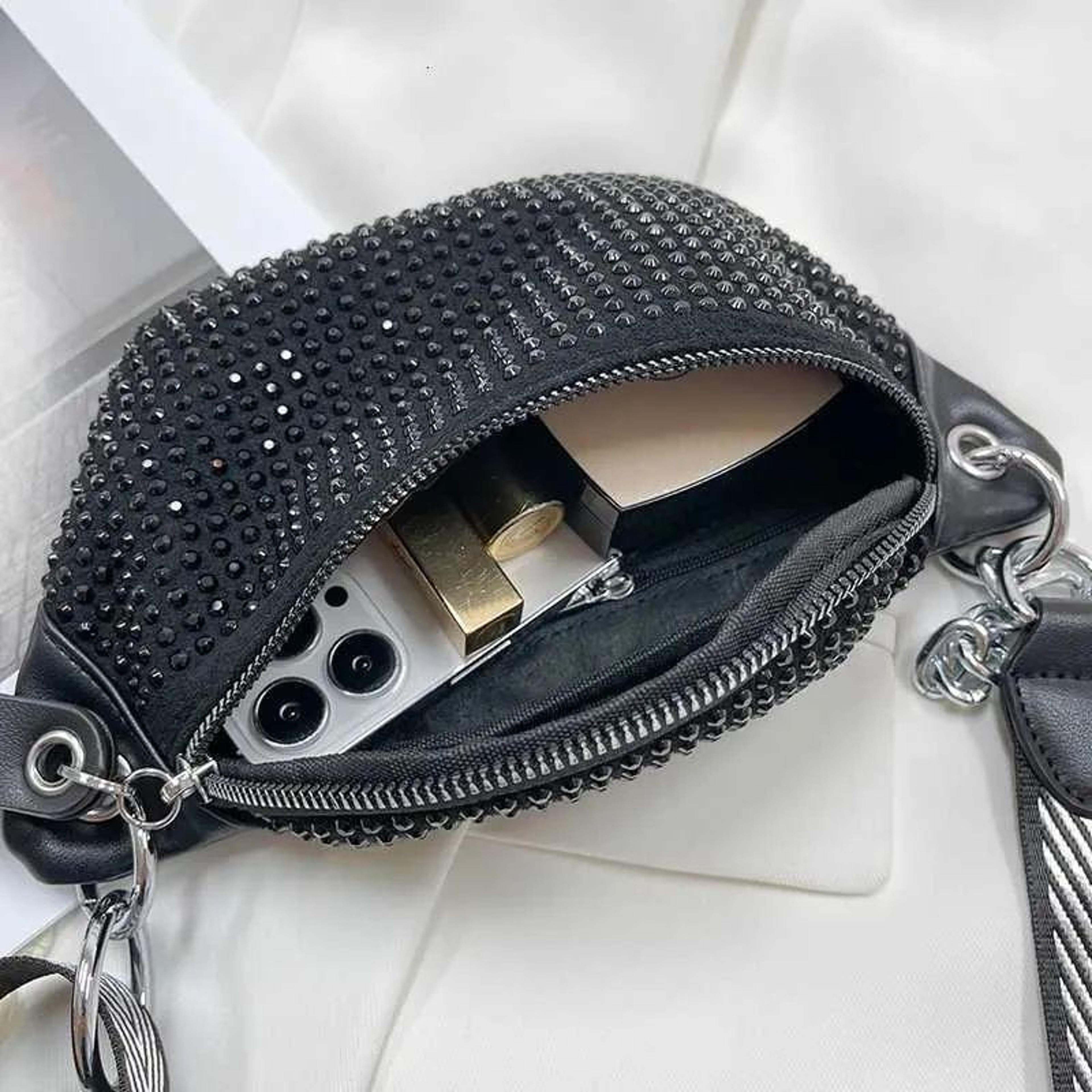 Vintage Diamond Waist Bag With Chain Strap For Women 4