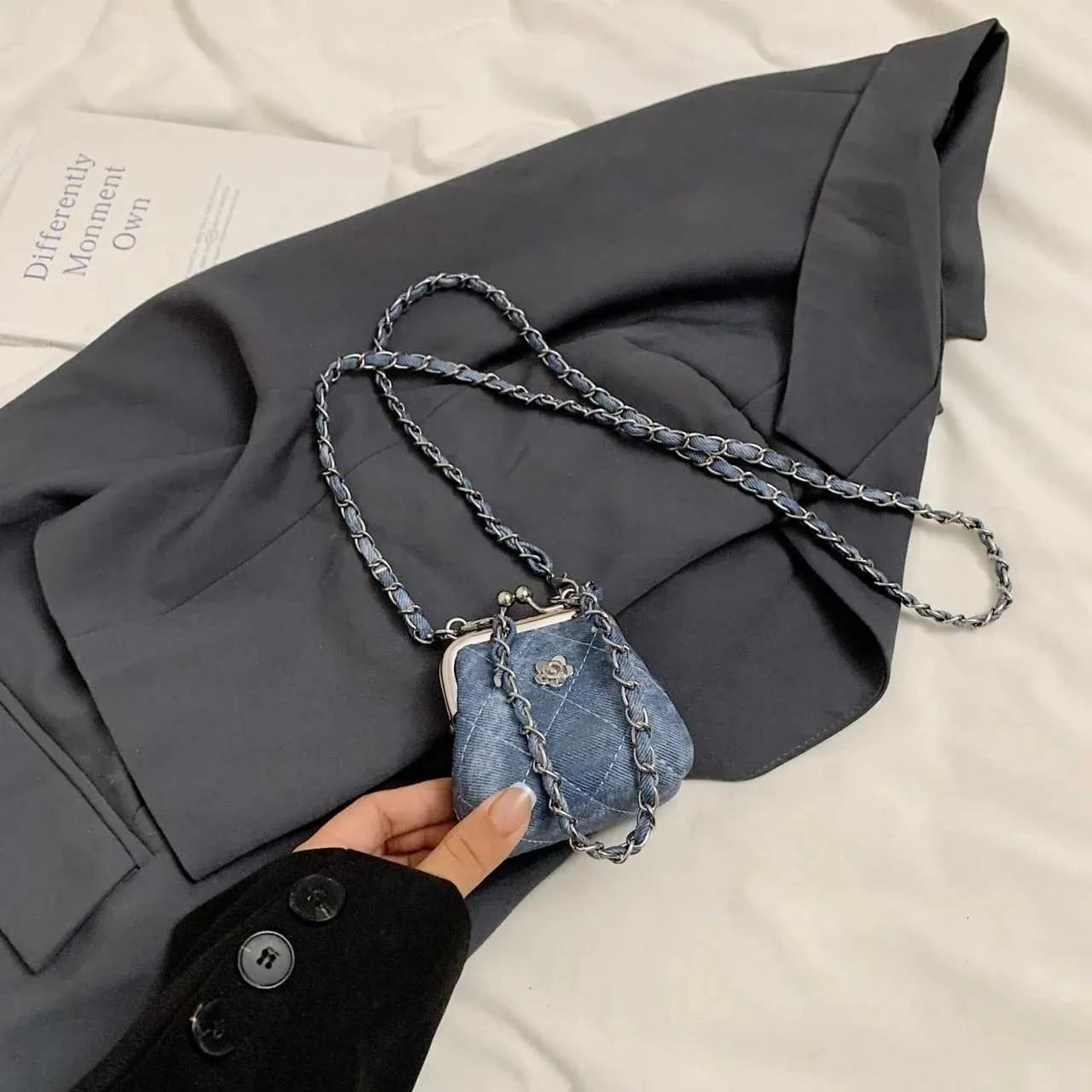 mini crossbody bag for women with chain strap and hobo style design