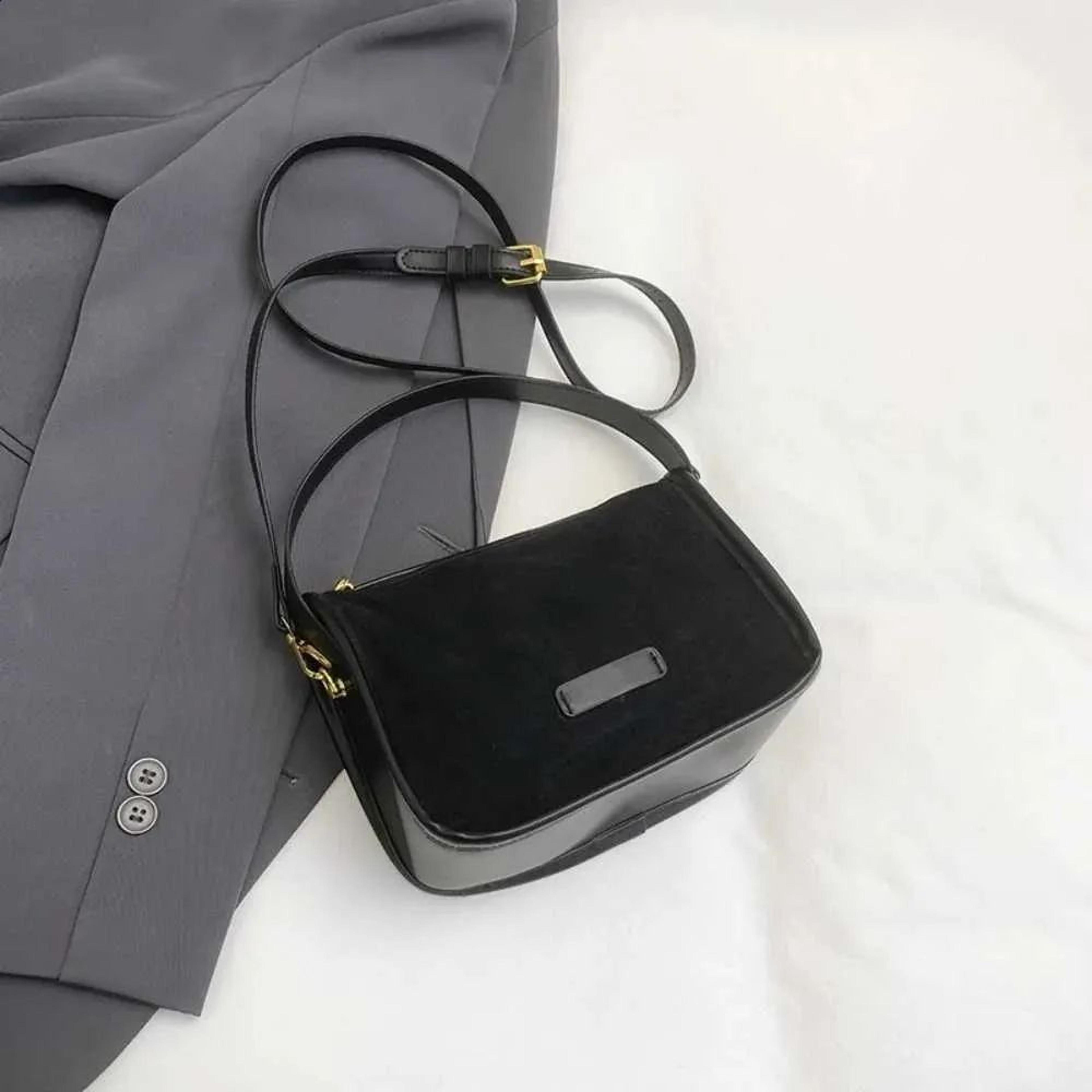faux suede shoulder bag with adjustable strap lightweight pillow crossbody bag