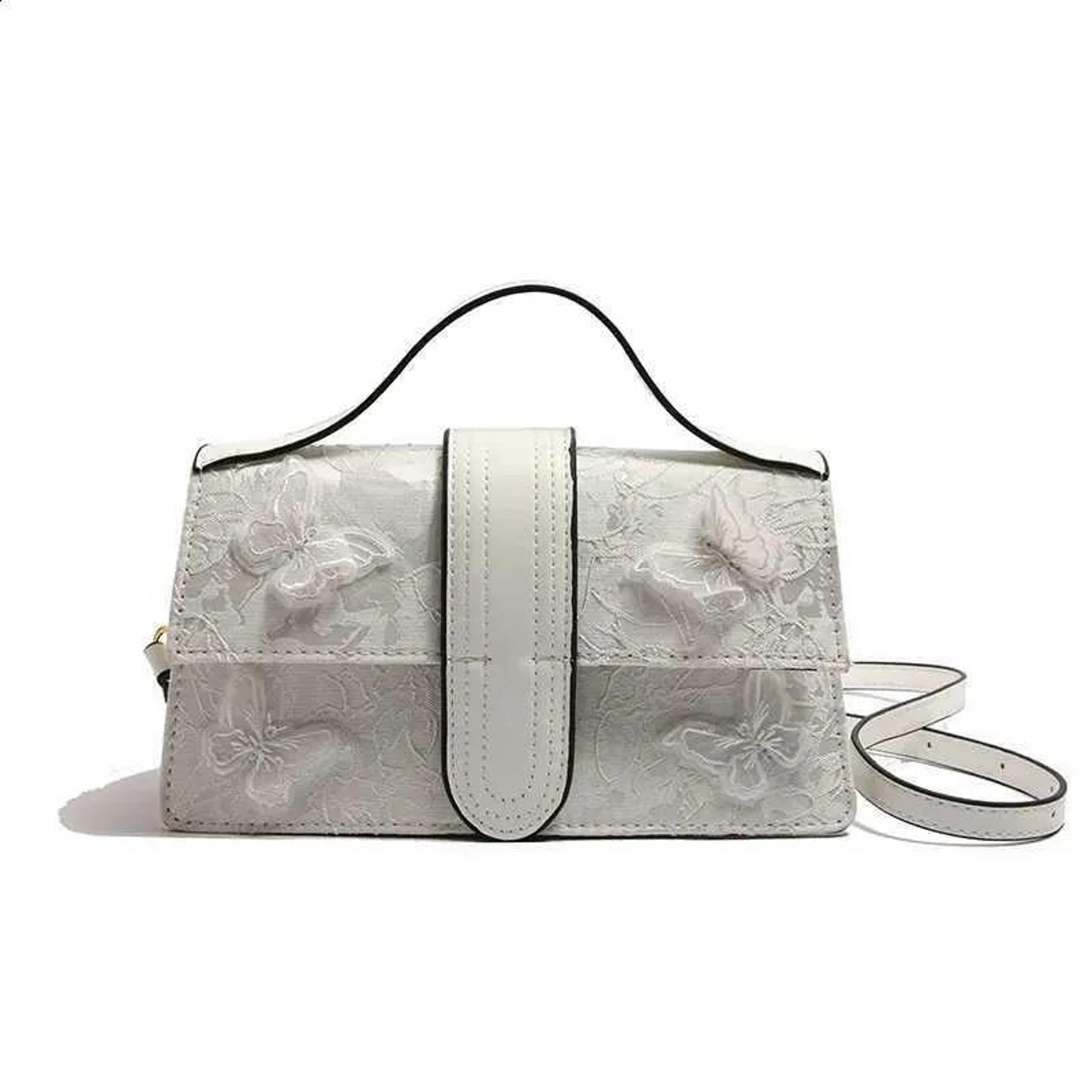 Womens Butterfly Crossbody Bag With PU Leather And Canvas Patchwork 4