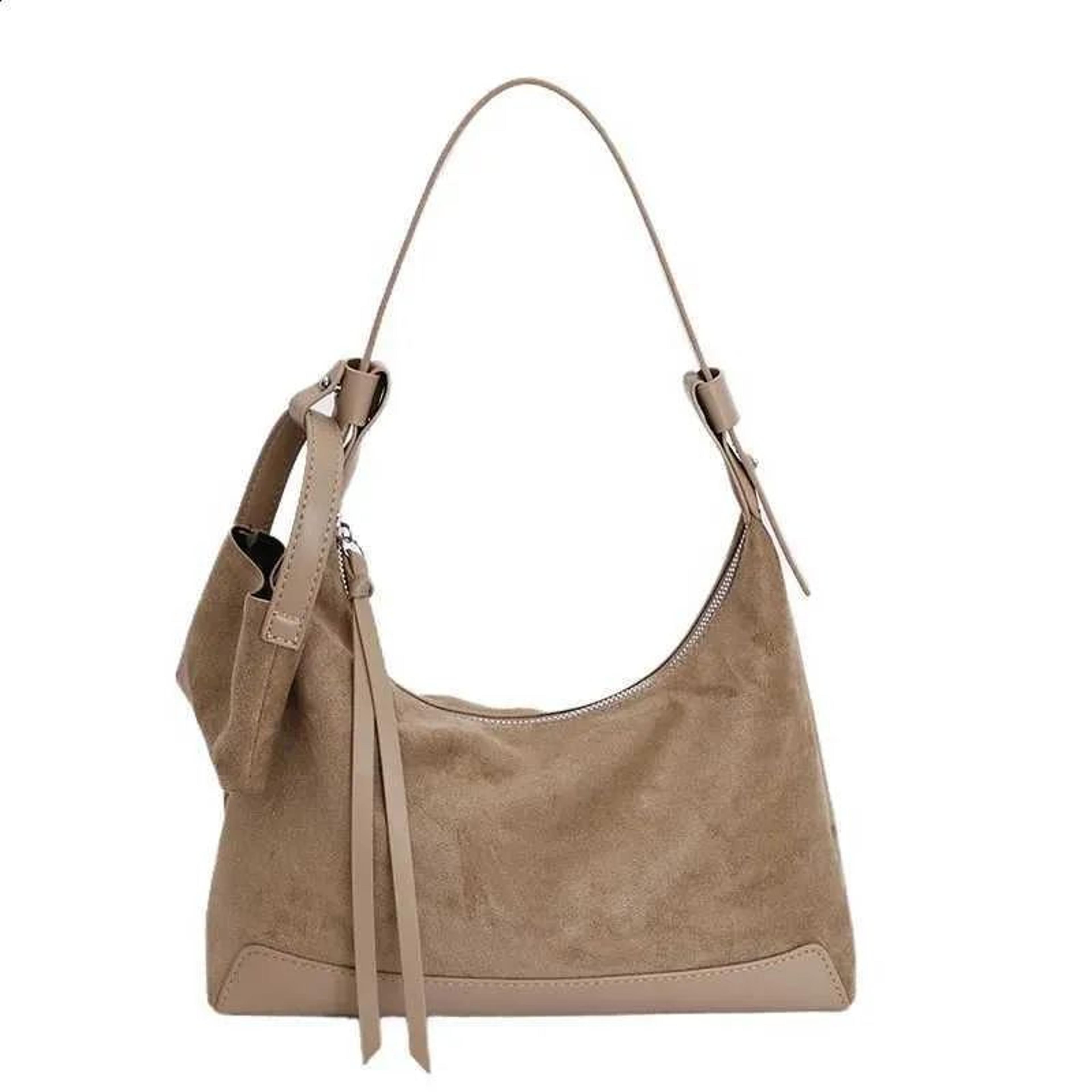 Womens Patchwork Shoulder Bag PU Leather And Faux Suede Crossbody Hobo Handbag 3