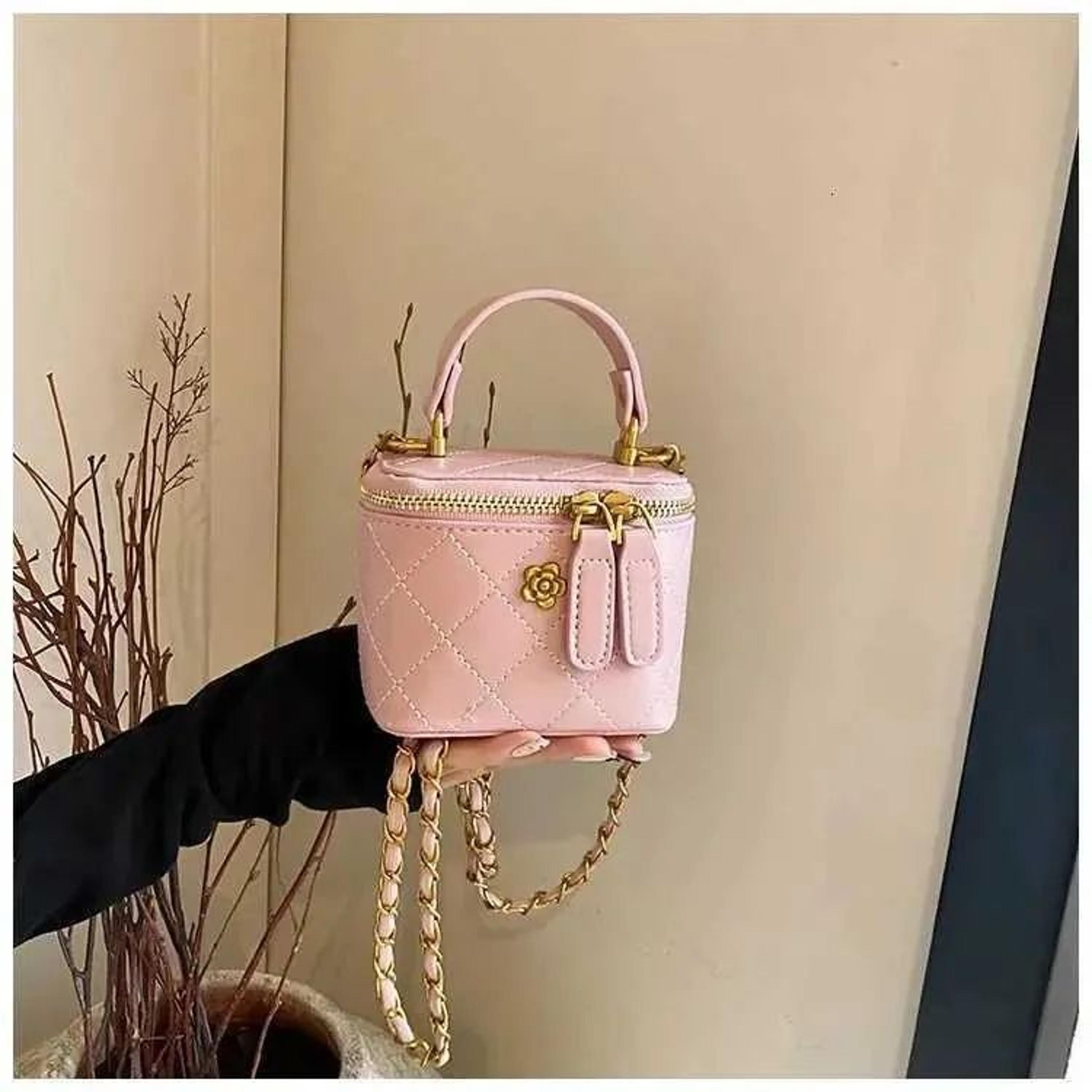 Mini Square Chain Crossbody Handbag With Short Top Handle 1