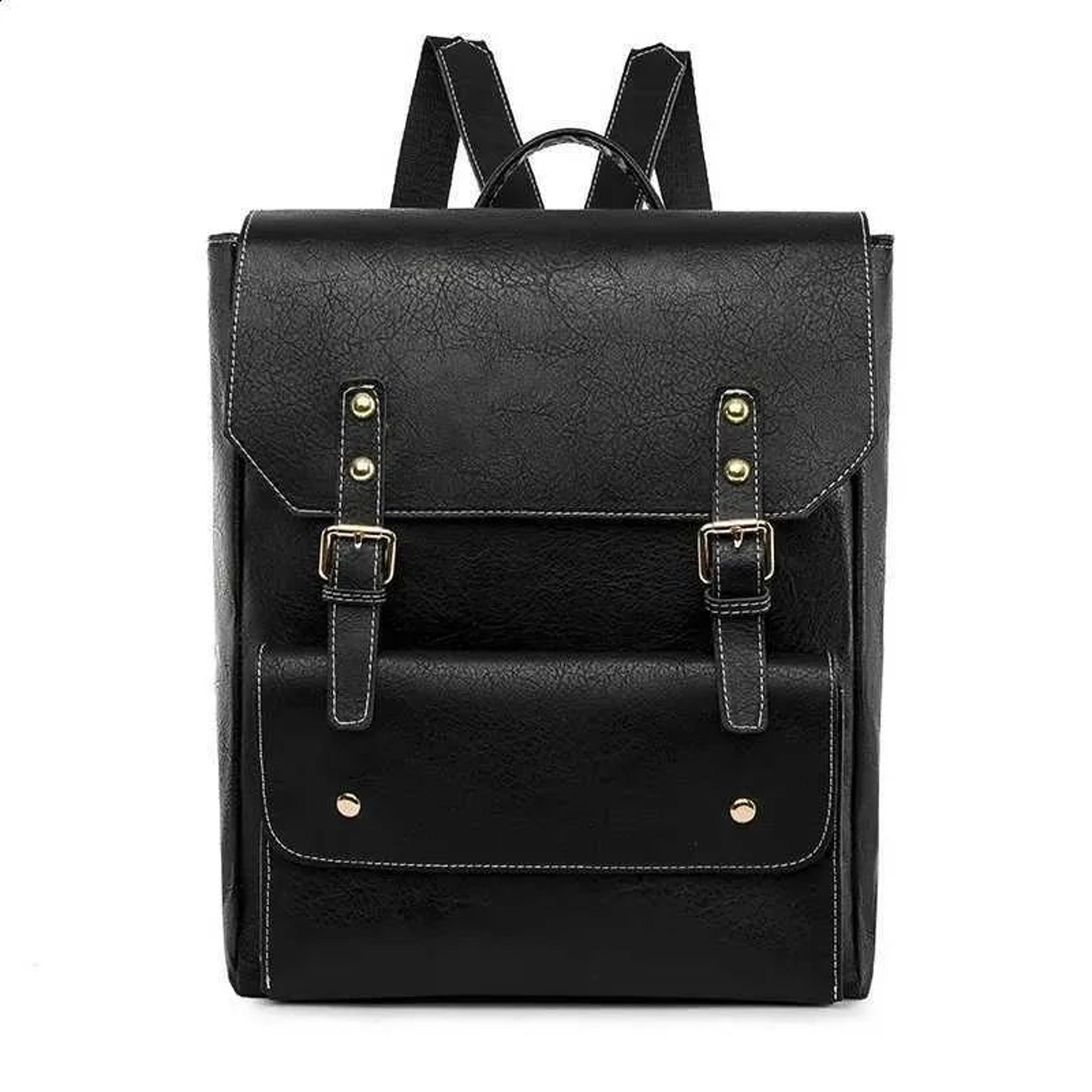 vintage genuine leather backpack for men and women large capacity rucksack