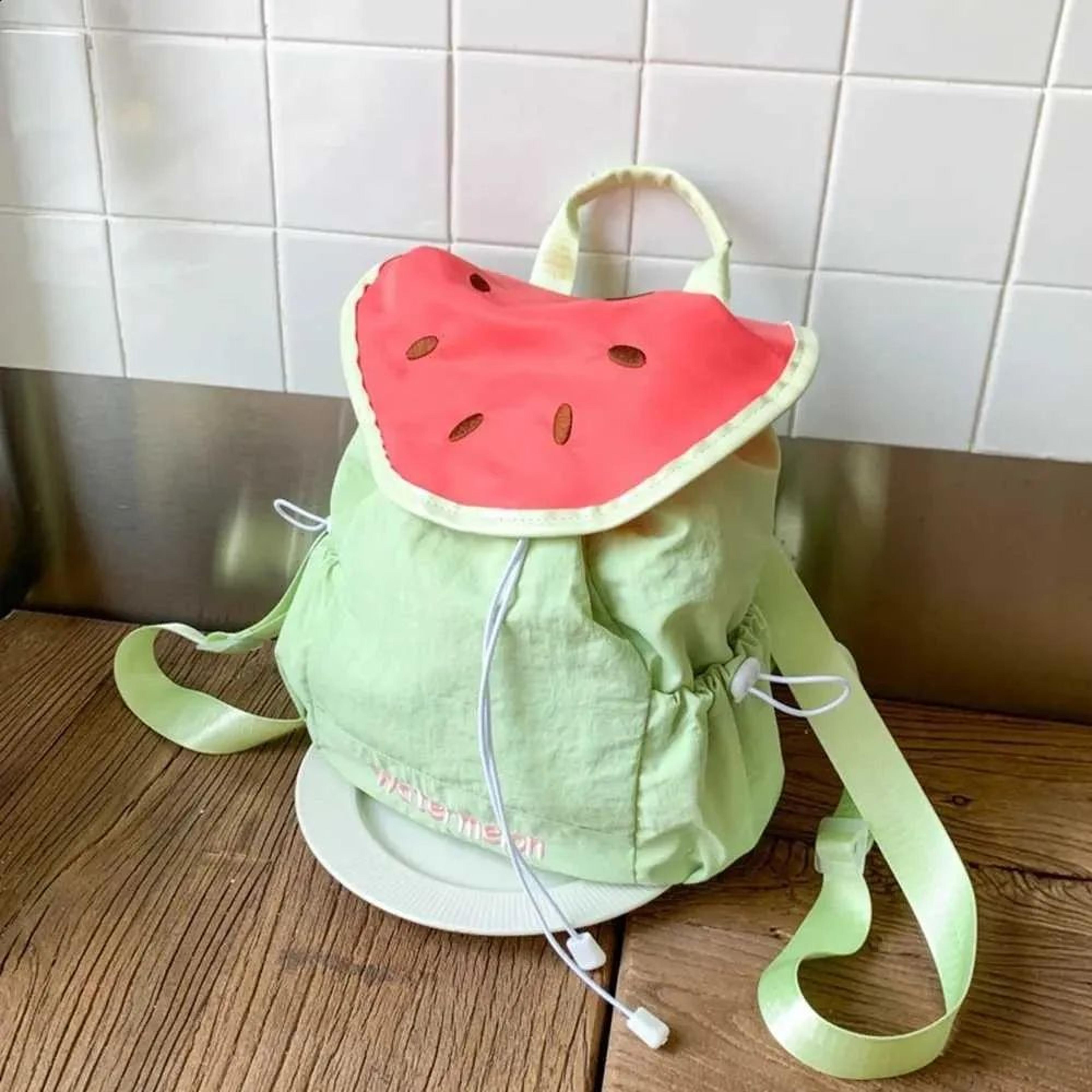 Large Capacity Nylon Drawstring Backpack With Colorful Fruit Print 2
