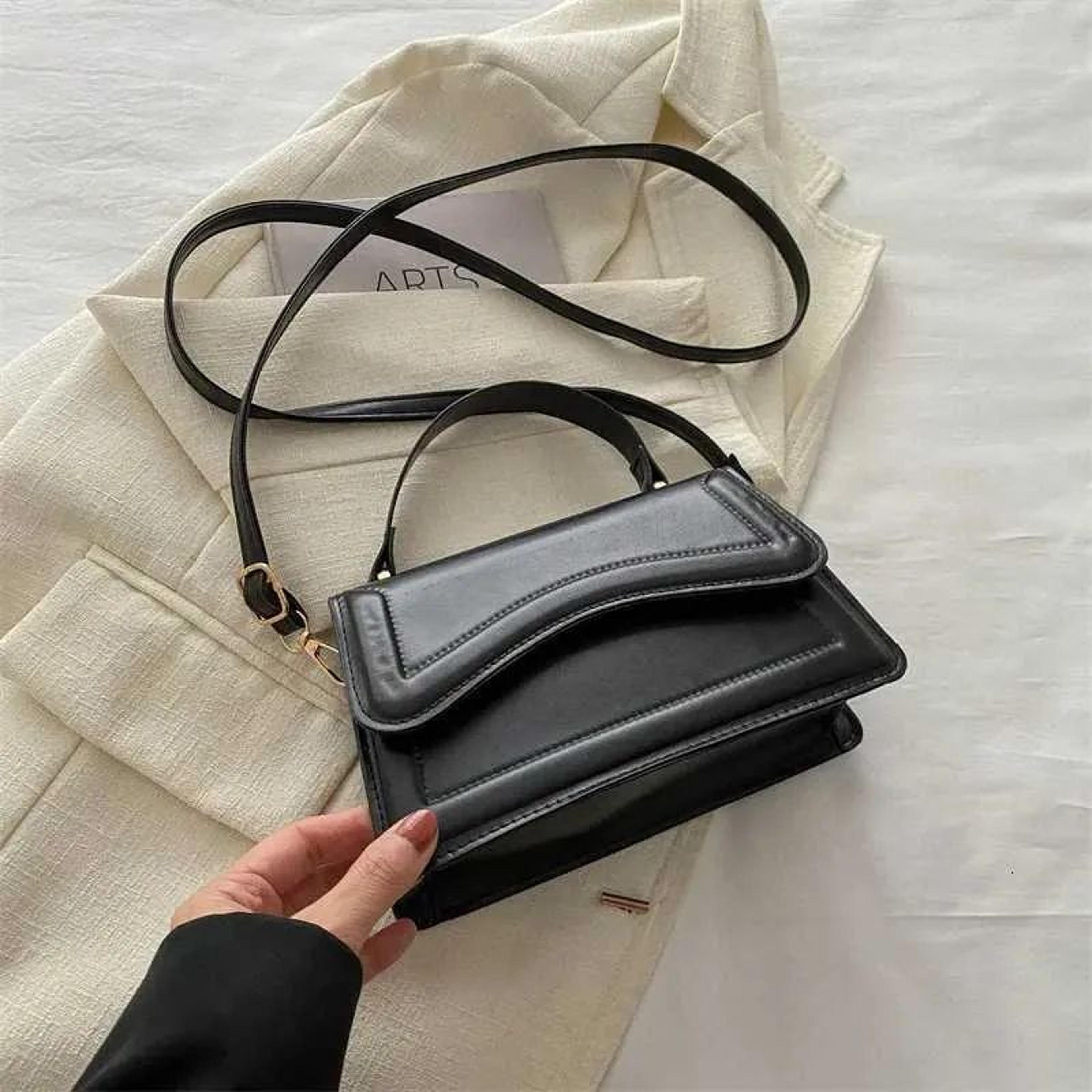 Retro Crossbody Bag For Women Small PU Leather Shoulder Purse With Magnetic Snap Closure 1