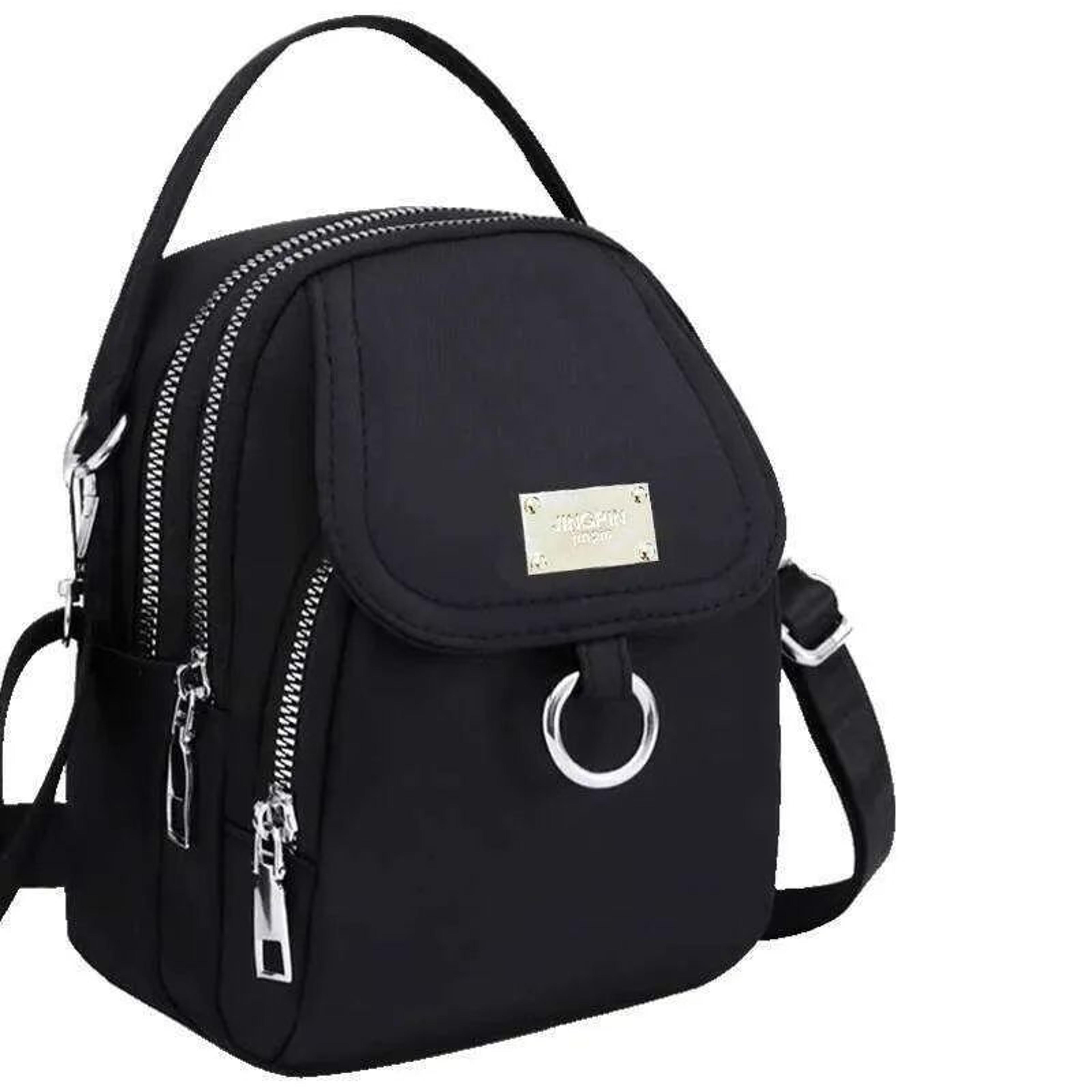 unisex water-resistant travel backpack with multi-layer pockets and crossbody straps