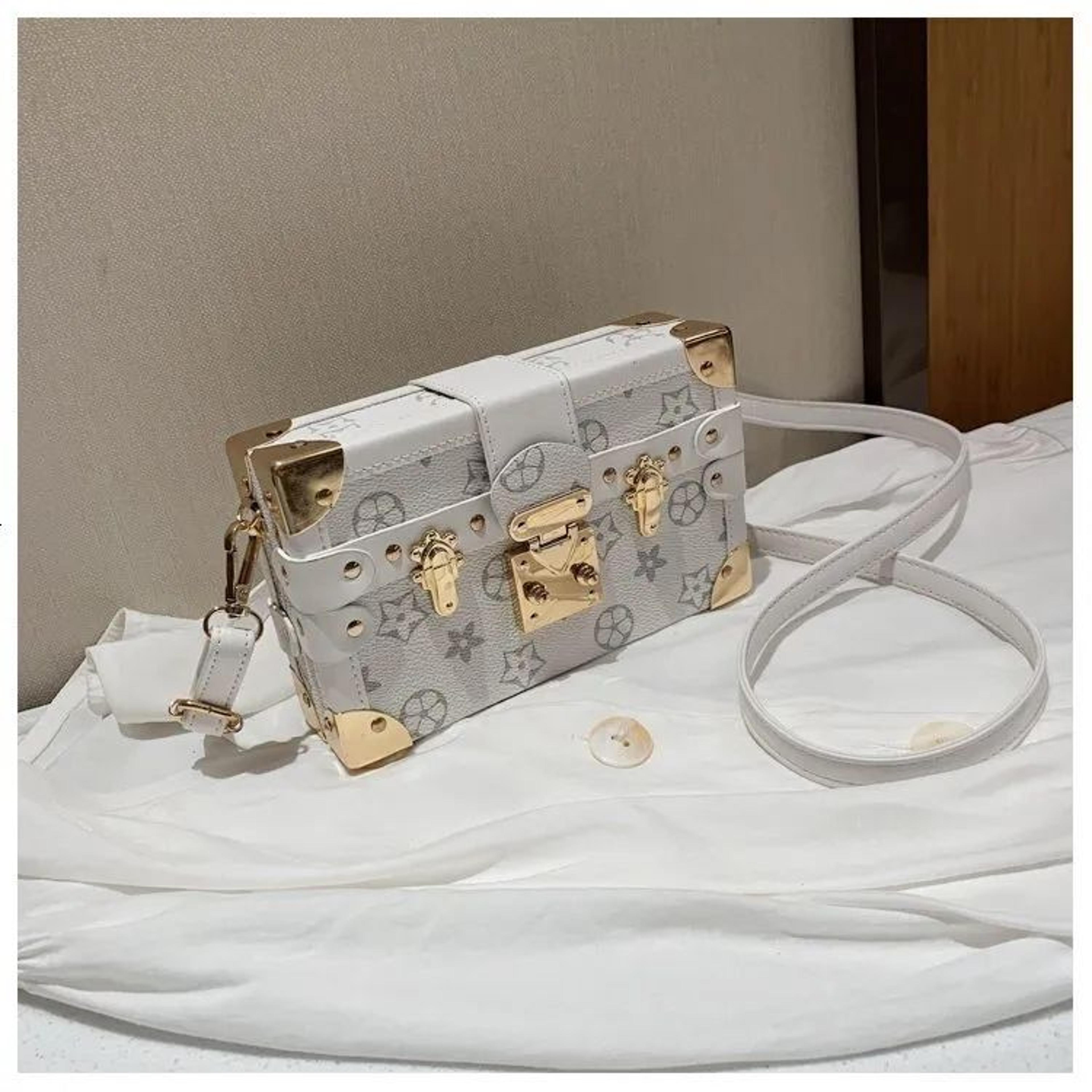 Vintage Print Womens Crossbody Bag Small Square PU Leather Shoulder Purse 1