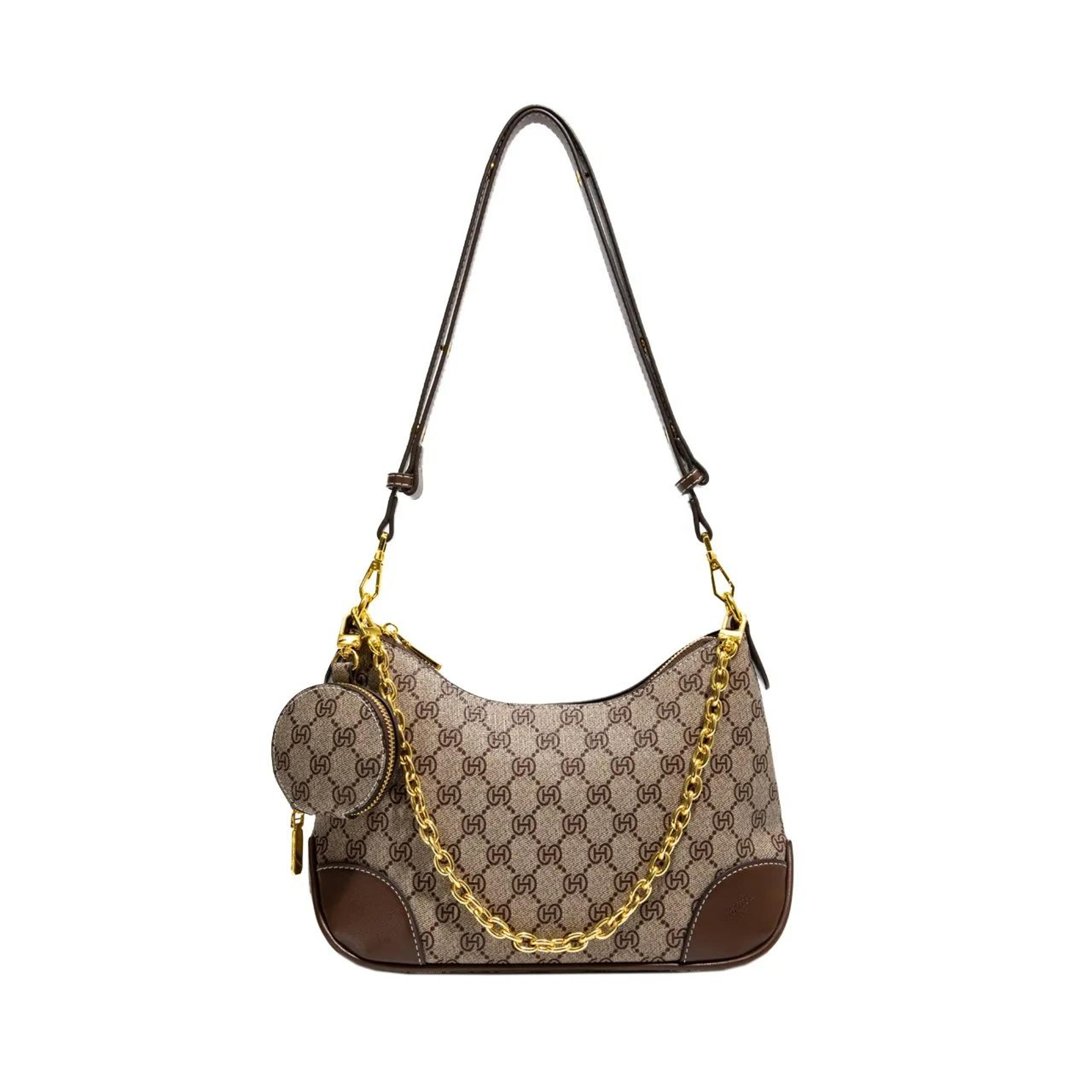 womens retro letter print shoulder bag classic casual tote handbag