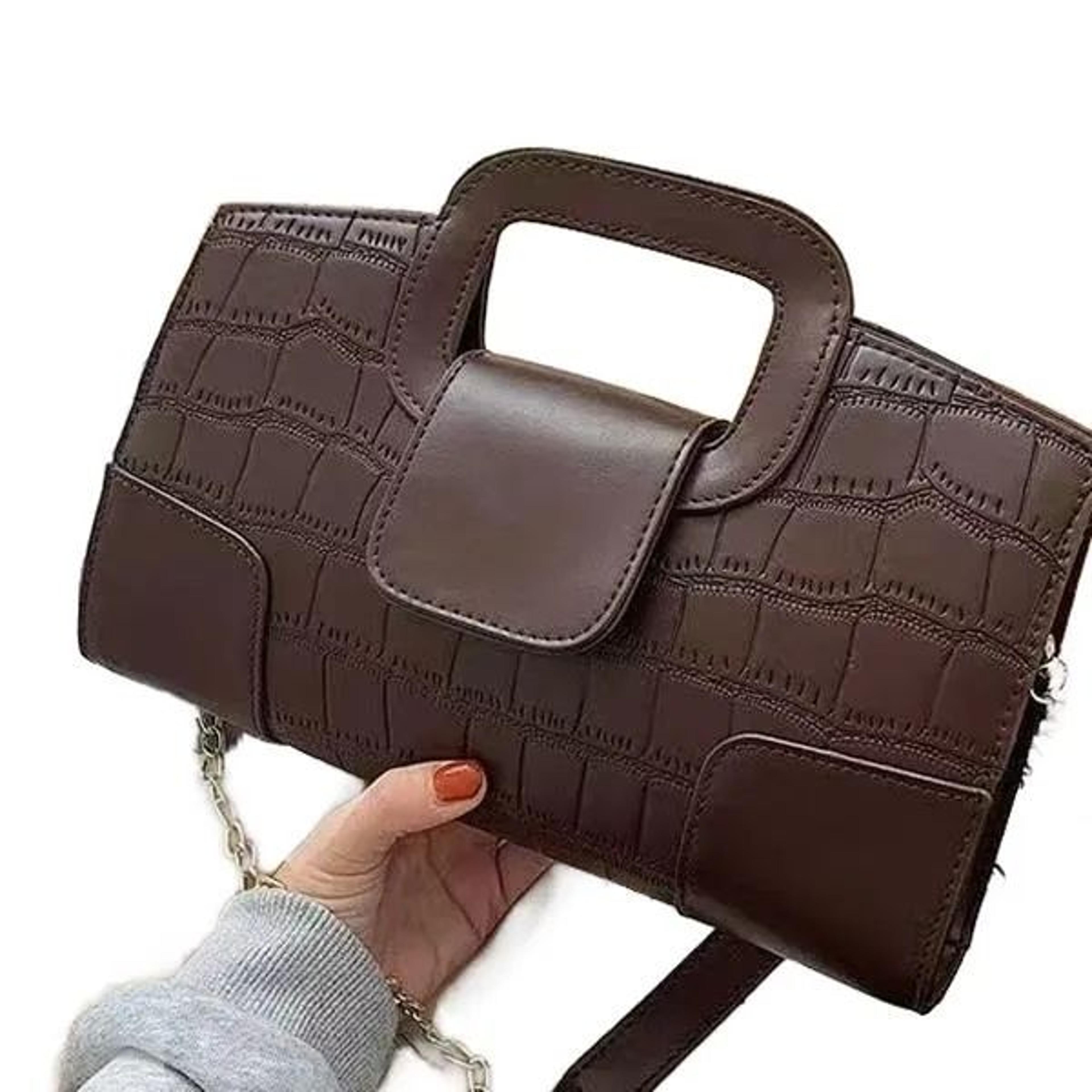 Retro Square Crossbody Bag With Chain Strap FrenchInspired Shoulder Handbag 3