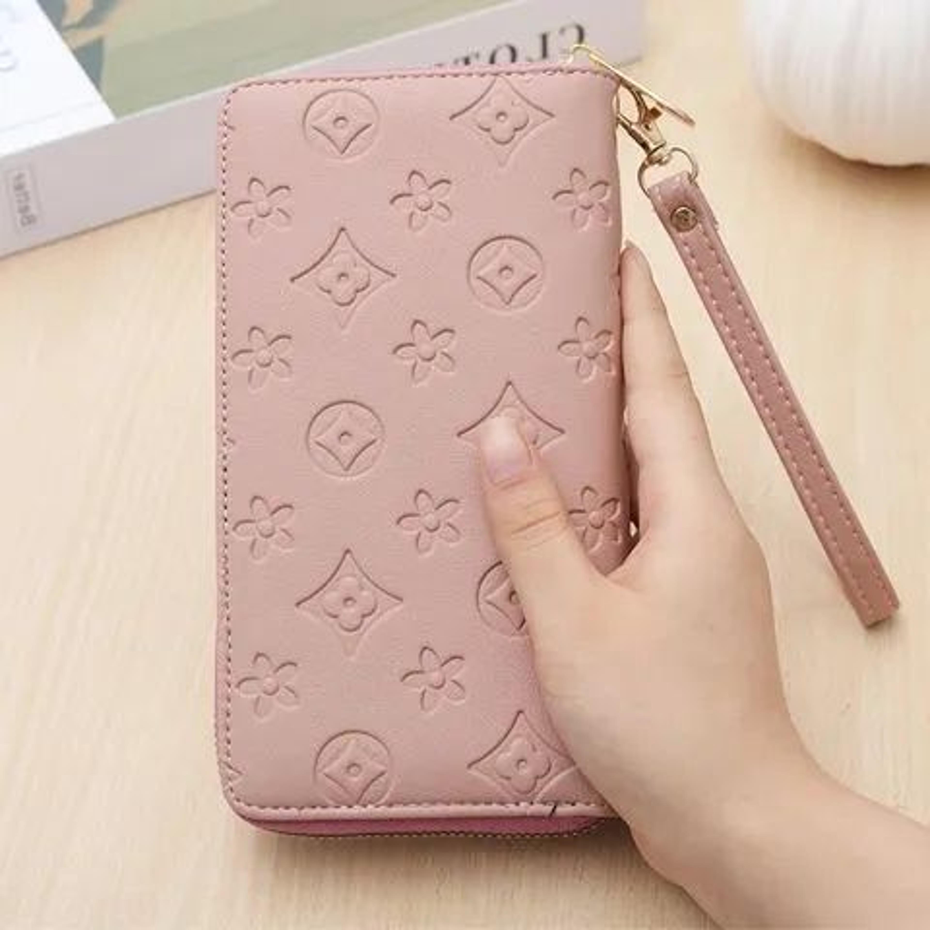 Unisex Large Capacity Ziparound Wallet With 36Card Holder And Wristlet 2