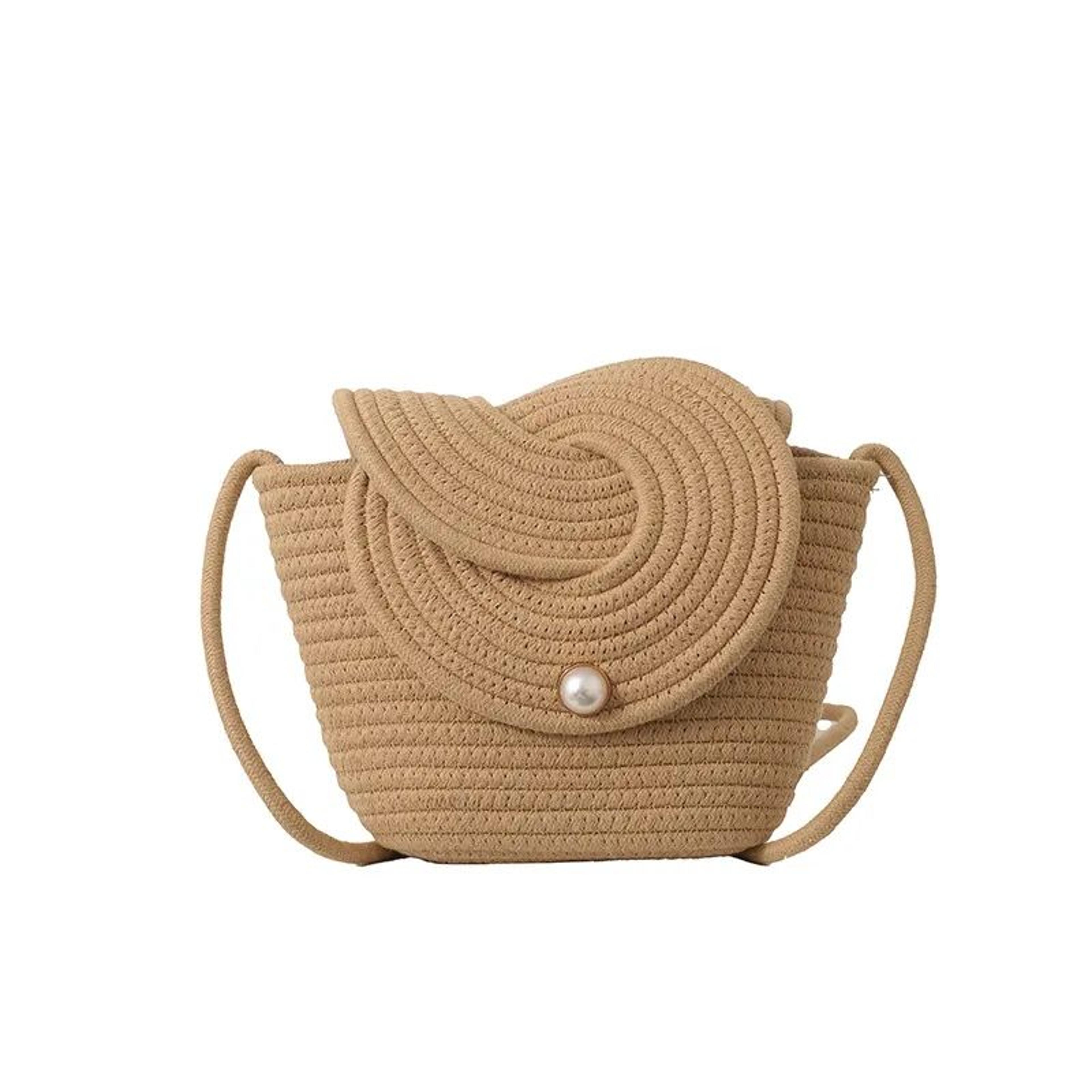 Handmade Woven Beach Bag For Women Shoulder And Crossbody Summer Purse 2
