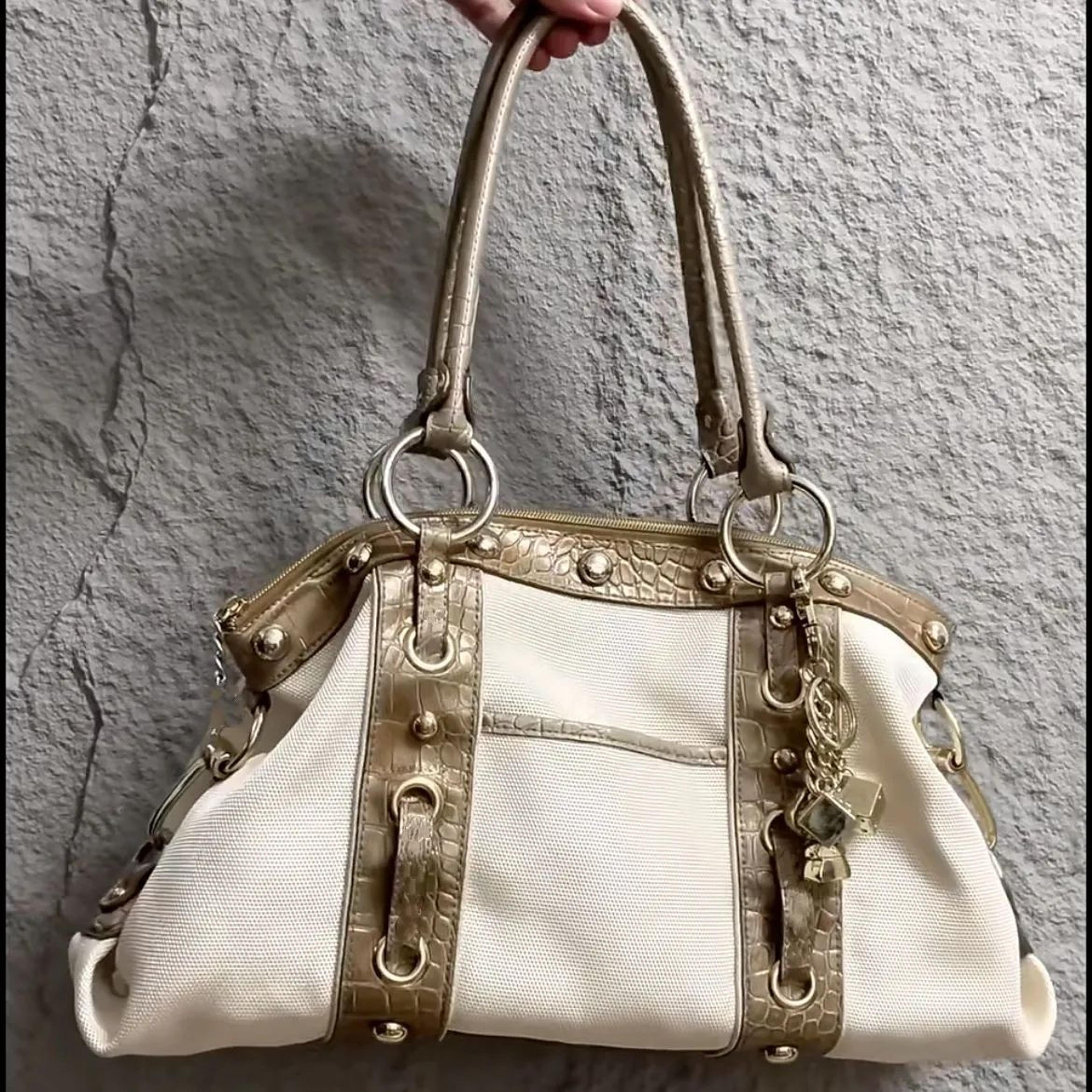 Retro Motorcycle Shoulder Bag With Studded Accents 1