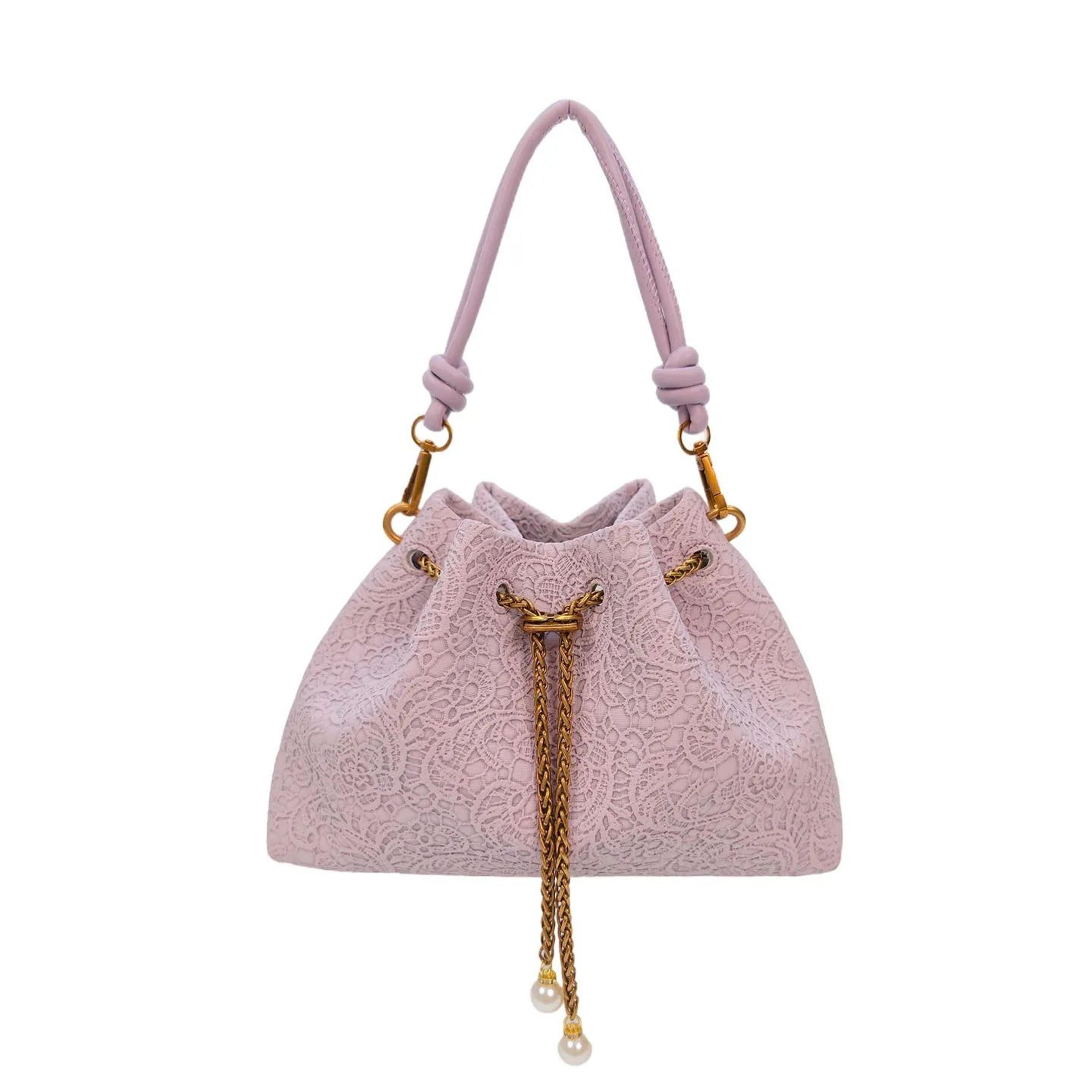 Fashion Chain Bucket Shoulder Bag With Drawstring Closure And Crossbody Style 5