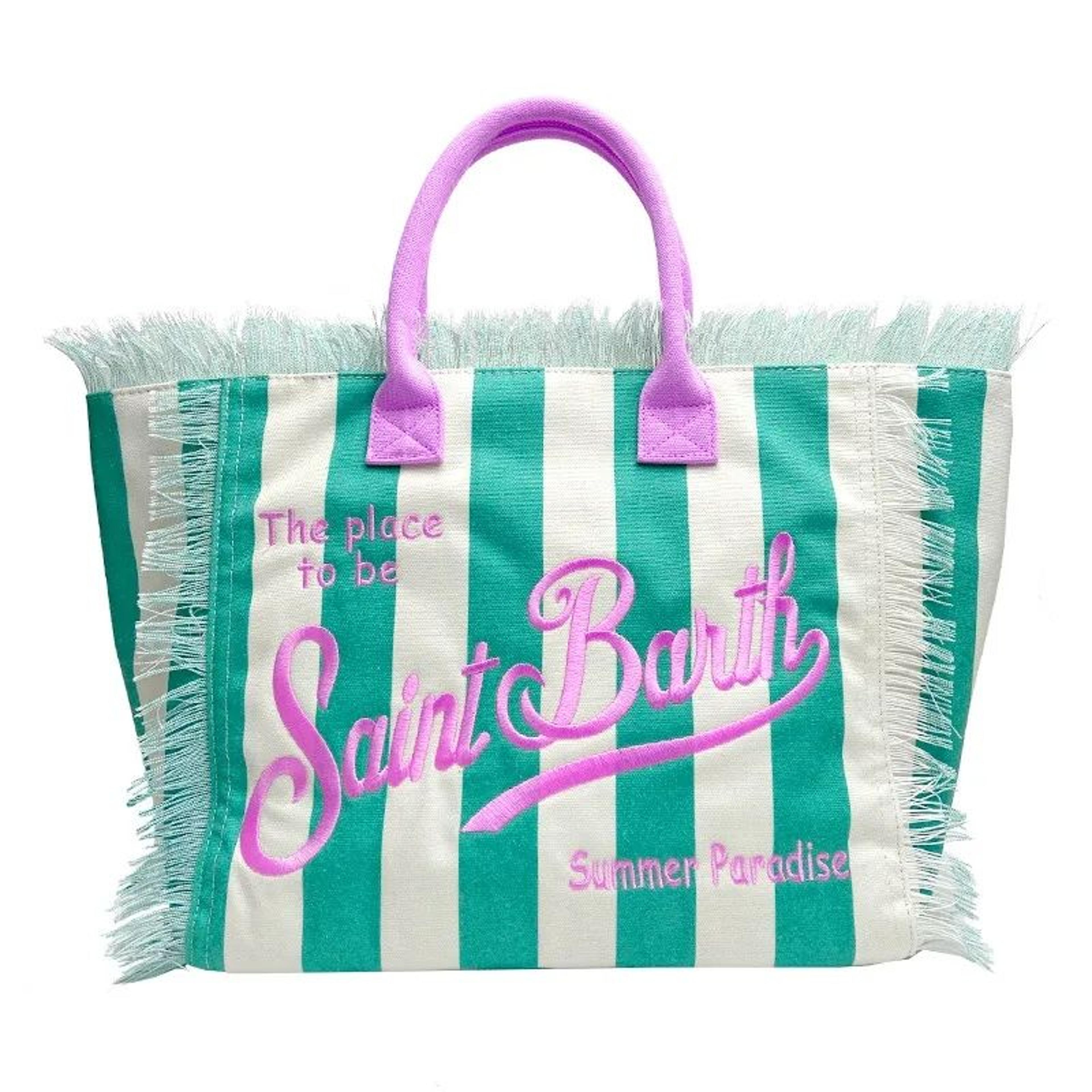 Large Canvas Denim Tote Bag With Tassel Accent For Beach And Travel 3