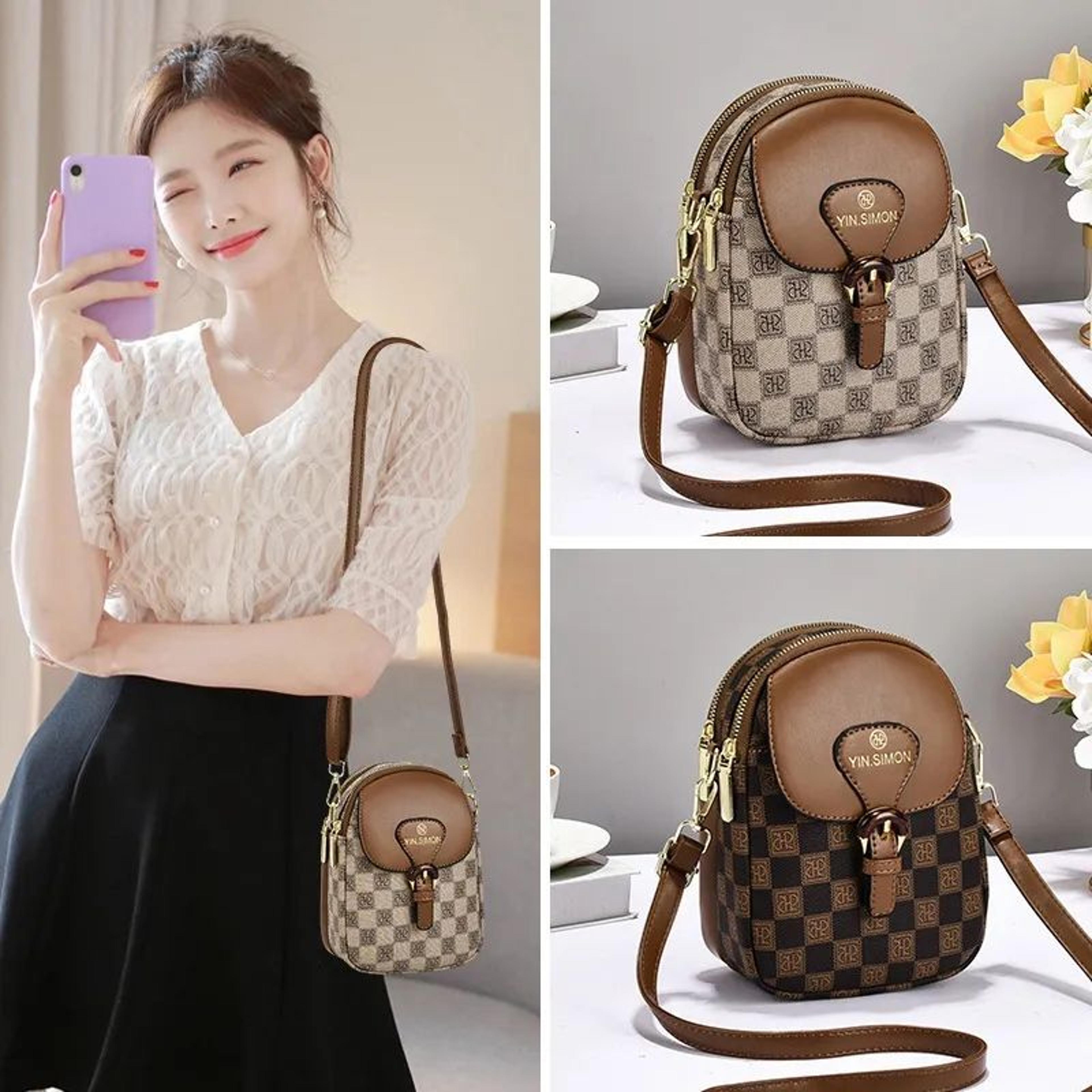 Women Mini Leather Crossbody Phone Bag With Adjustable Shoulder Strap 5