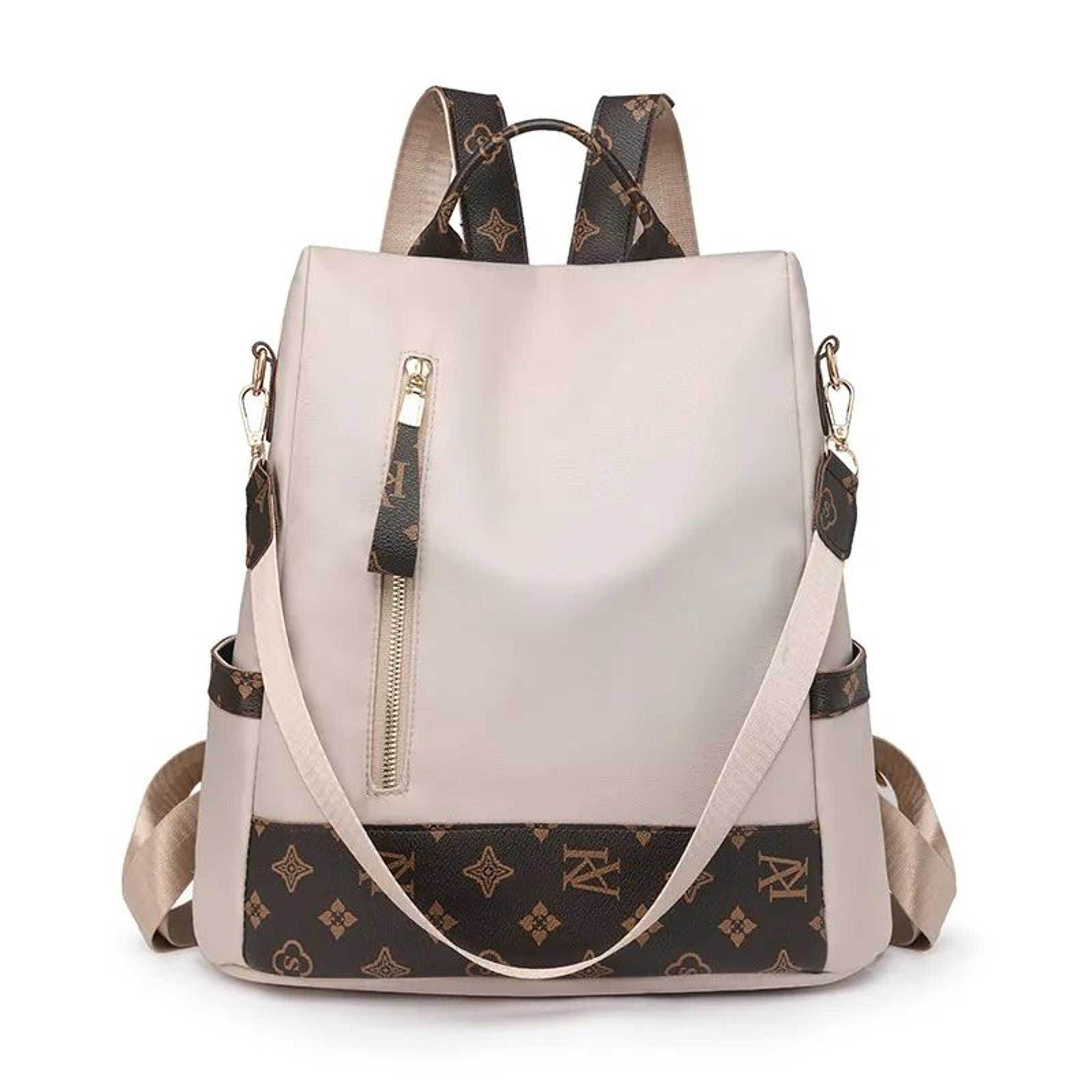 Womens PU Leather Travel Backpack Lightweight Fashion Casual Bag 1