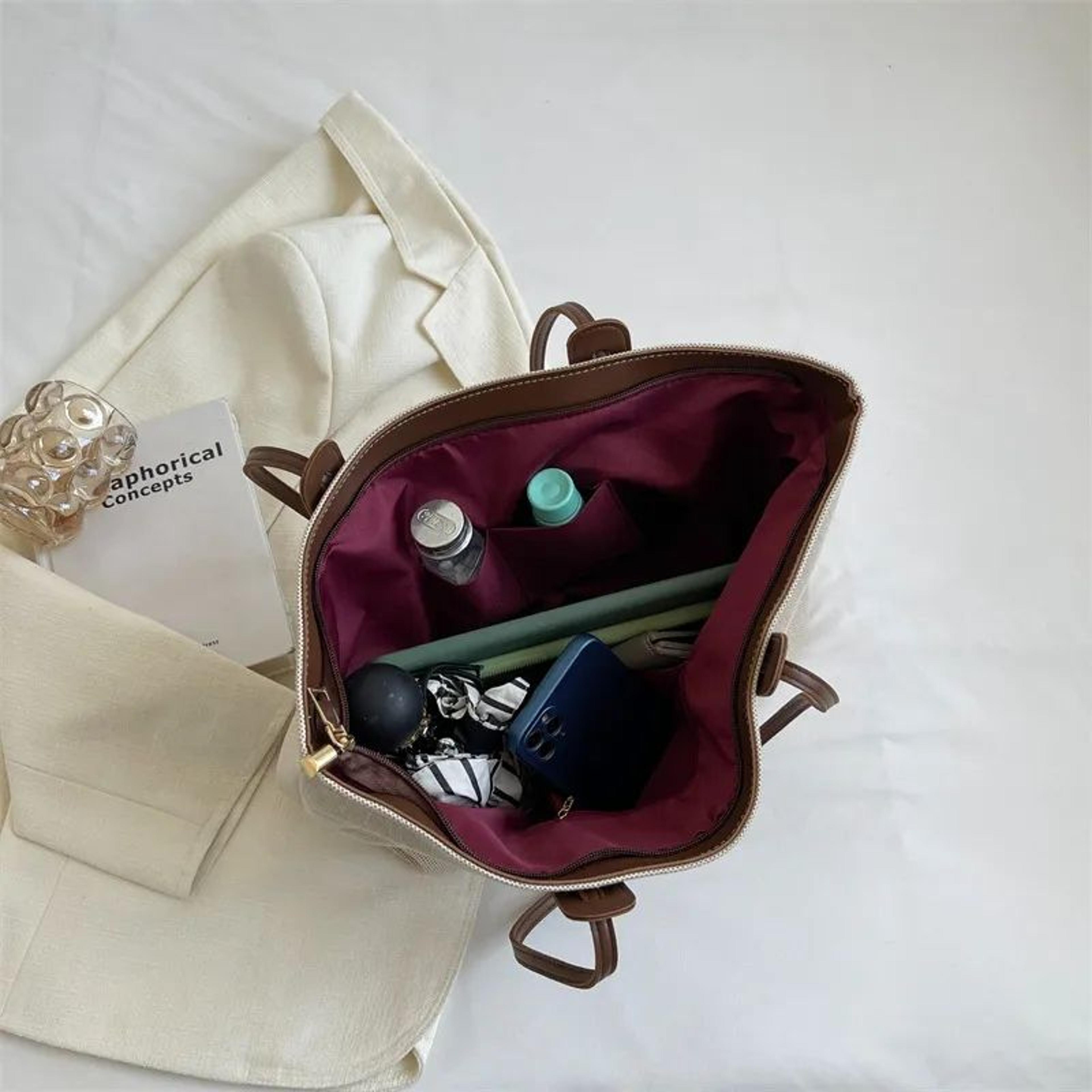 Women Large Capacity PU Tote Bag For Everyday Commuting And Casual Use 5