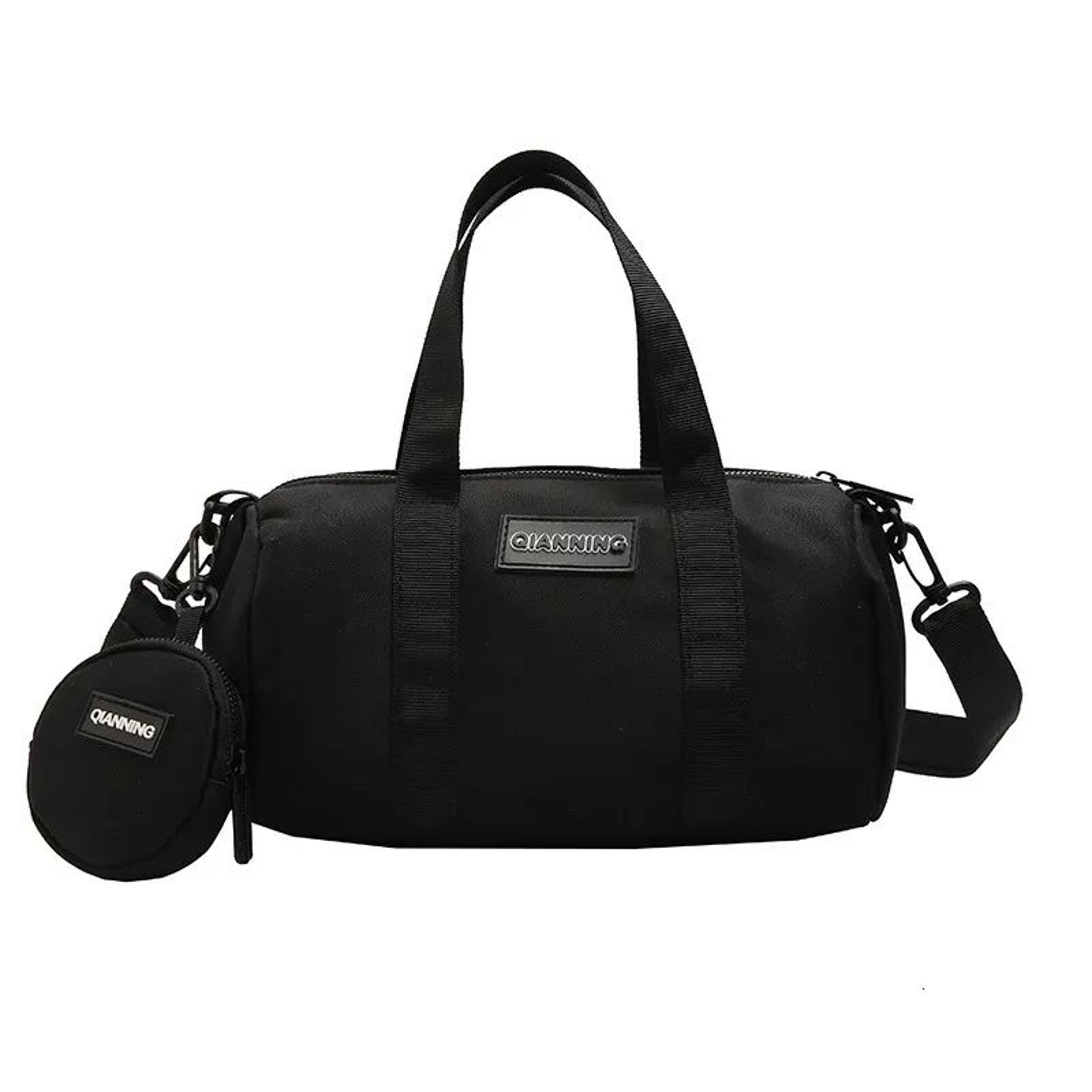 Women Nylon Boston Bag With Top Handle And Crossbody Shoulder Strap 2