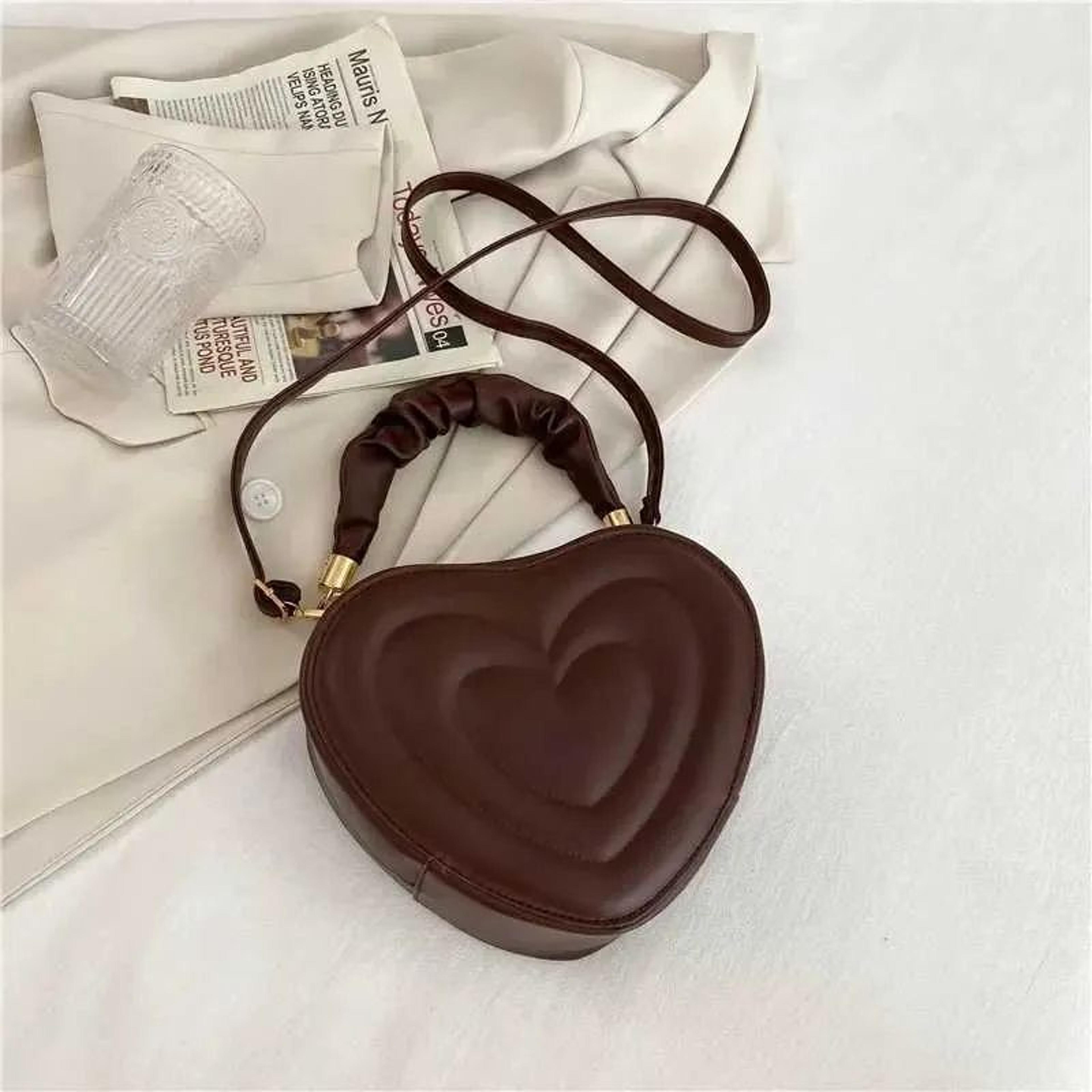 Women Heart Shoulder Crossbody Bag In PU Leather With Retro Style 1