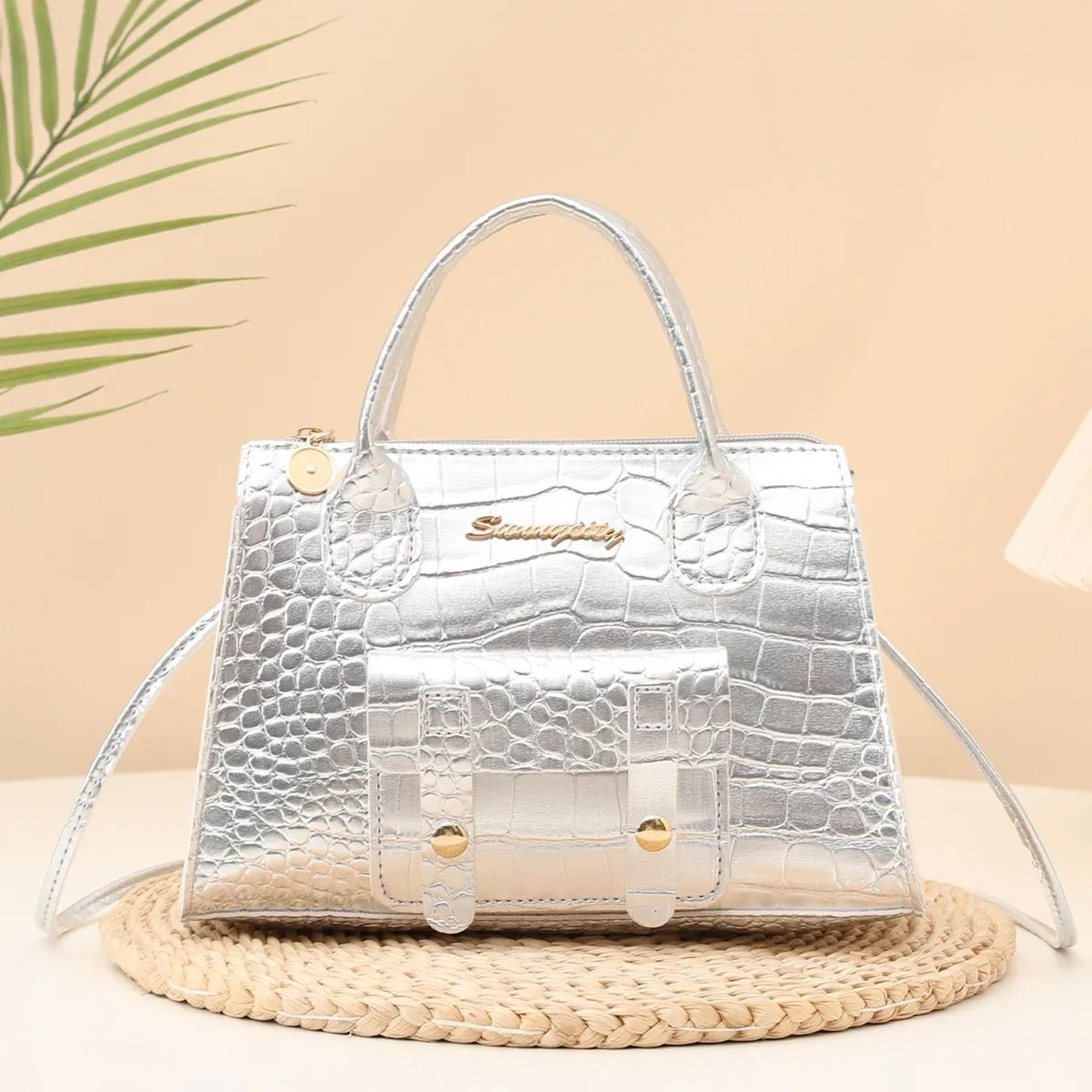 Womens Textured Gold Stone Pattern Crossbody Bag And Convertible Handbag 1