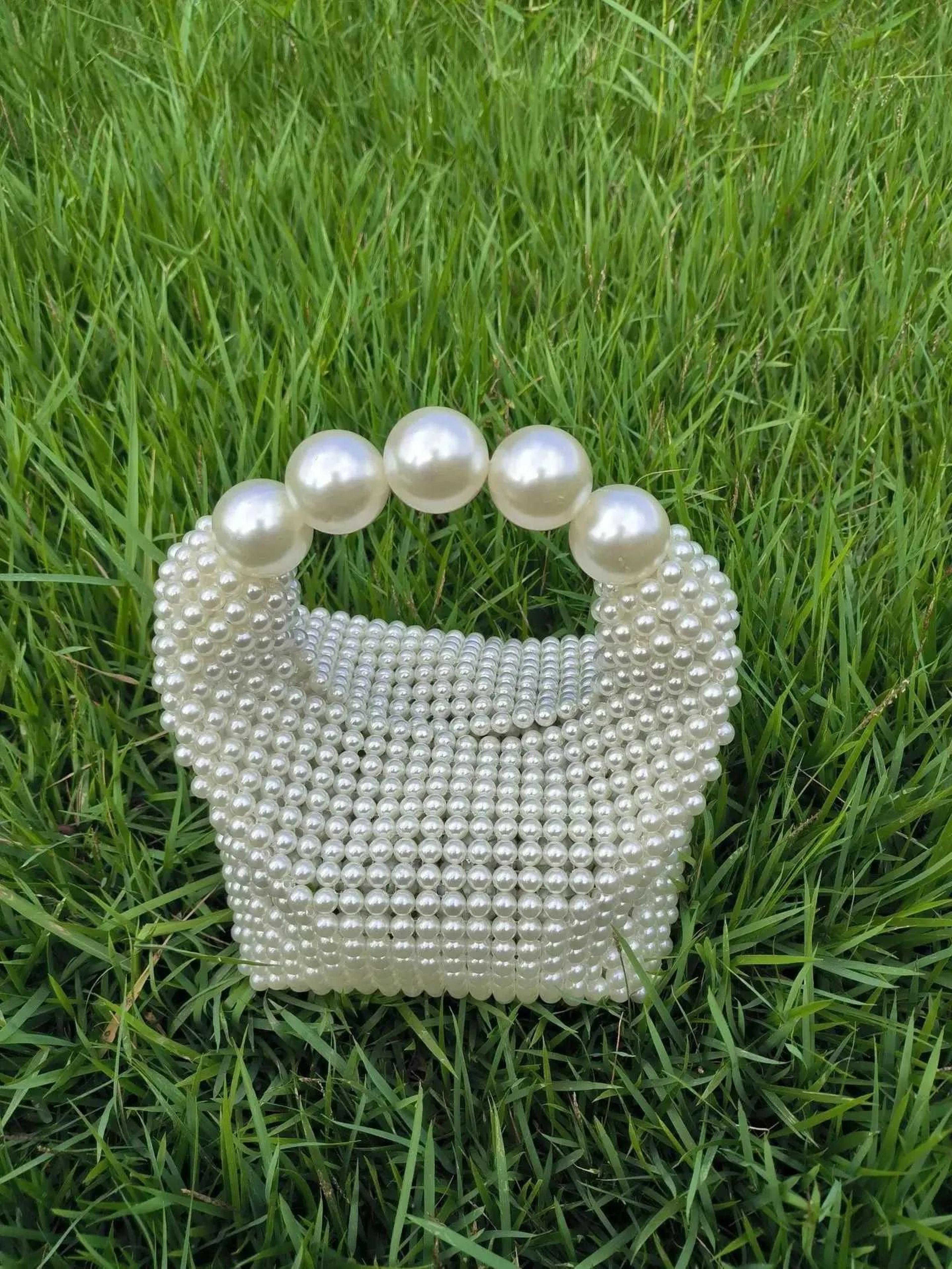 Handmade Wooden Bead Bucket Bag For Women Casual Beach Shoulder Tote 1