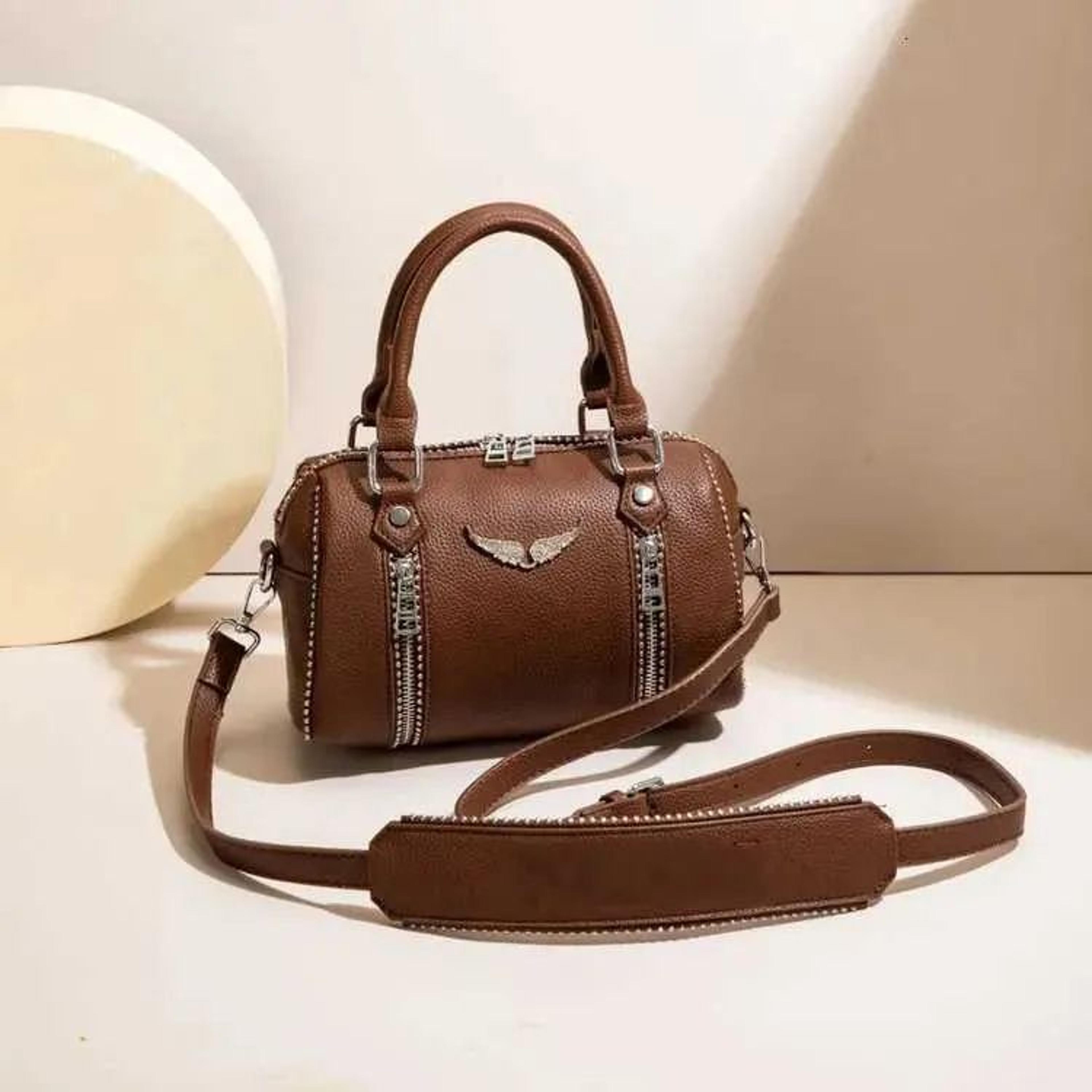 Large Leather Diaper Bag Tote With Crossbody And Shoulder Straps 3