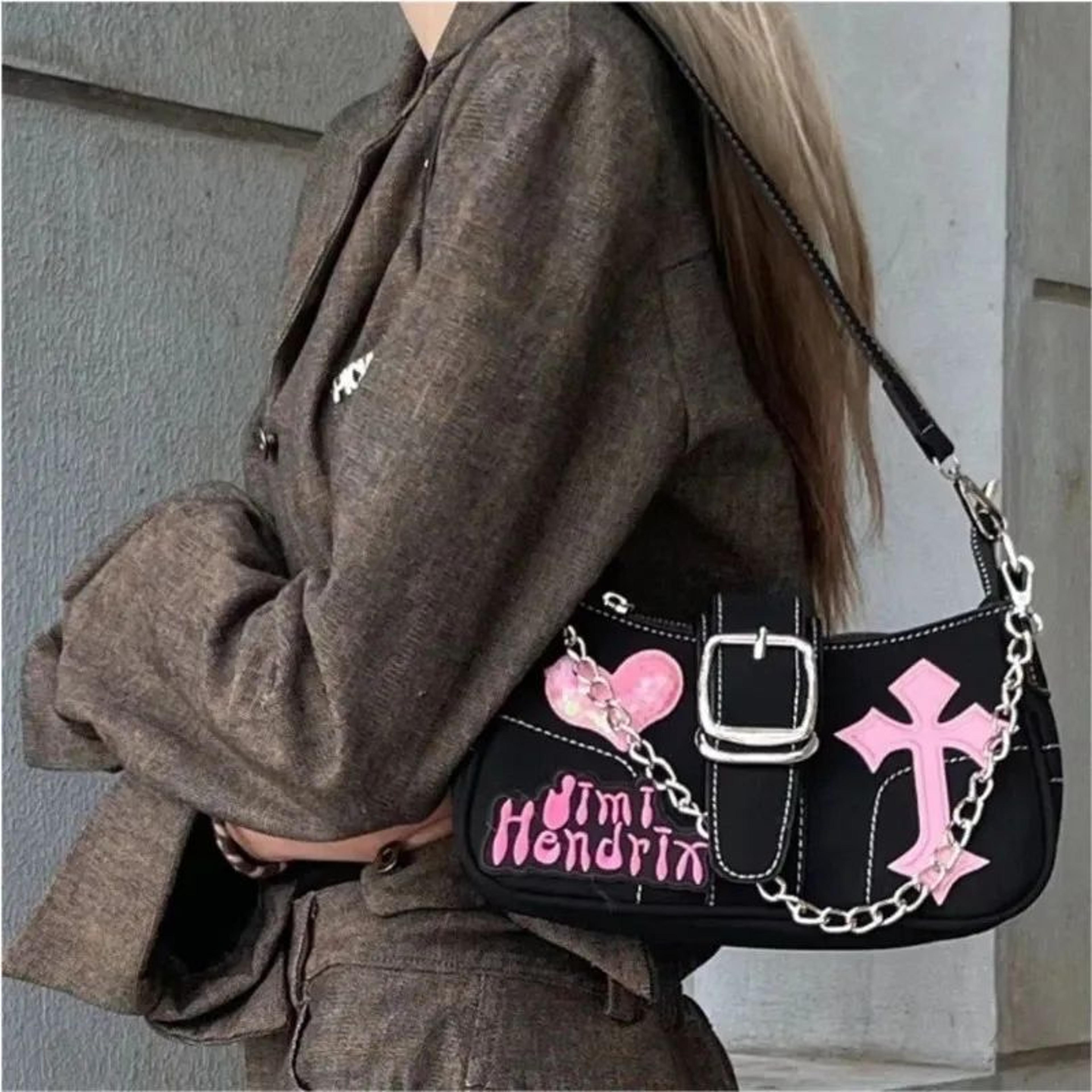 shoulder bag for women with butterfly chain and love letter design