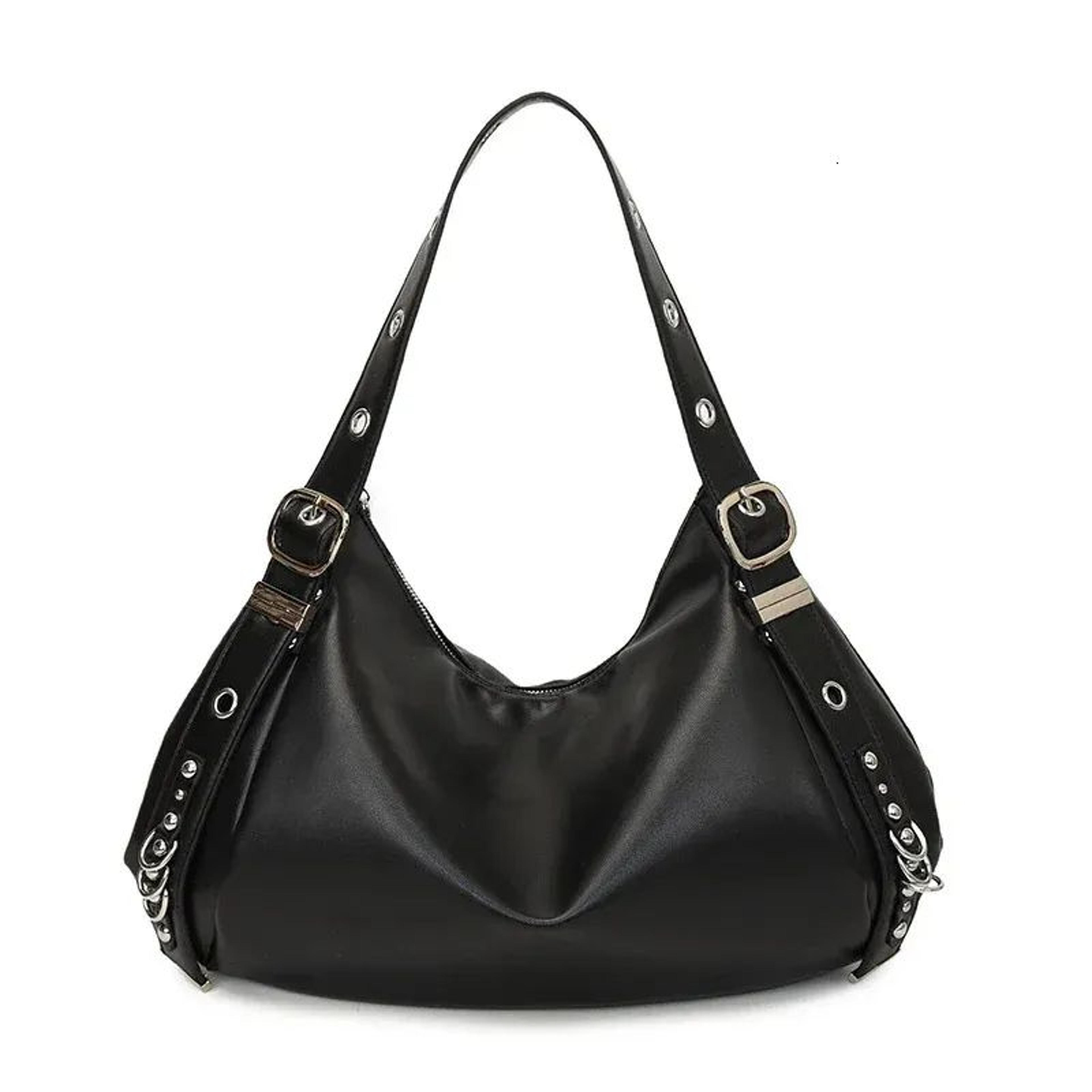 Large Capacity PU Leather Shoulder Bag For Women Solid Color Everyday Totev 1