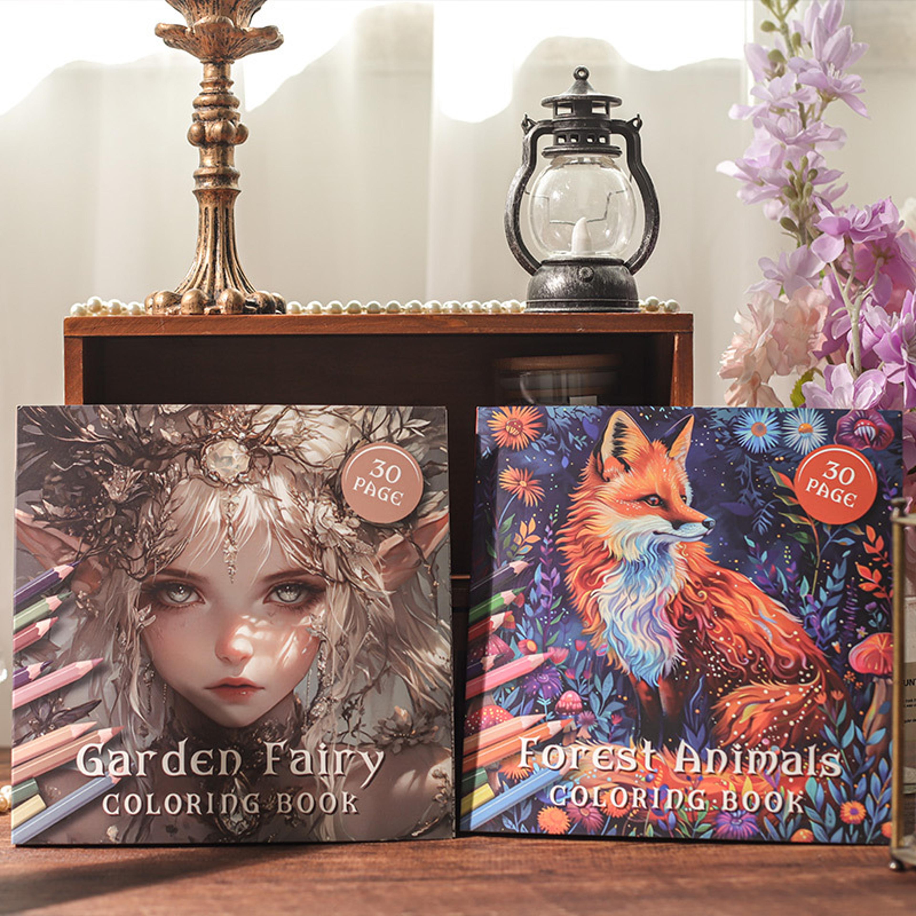 Garden Fairy And Forest Animals Coloring Book Relieve Stress With Art Therapy Graffiti Drawing Book 3