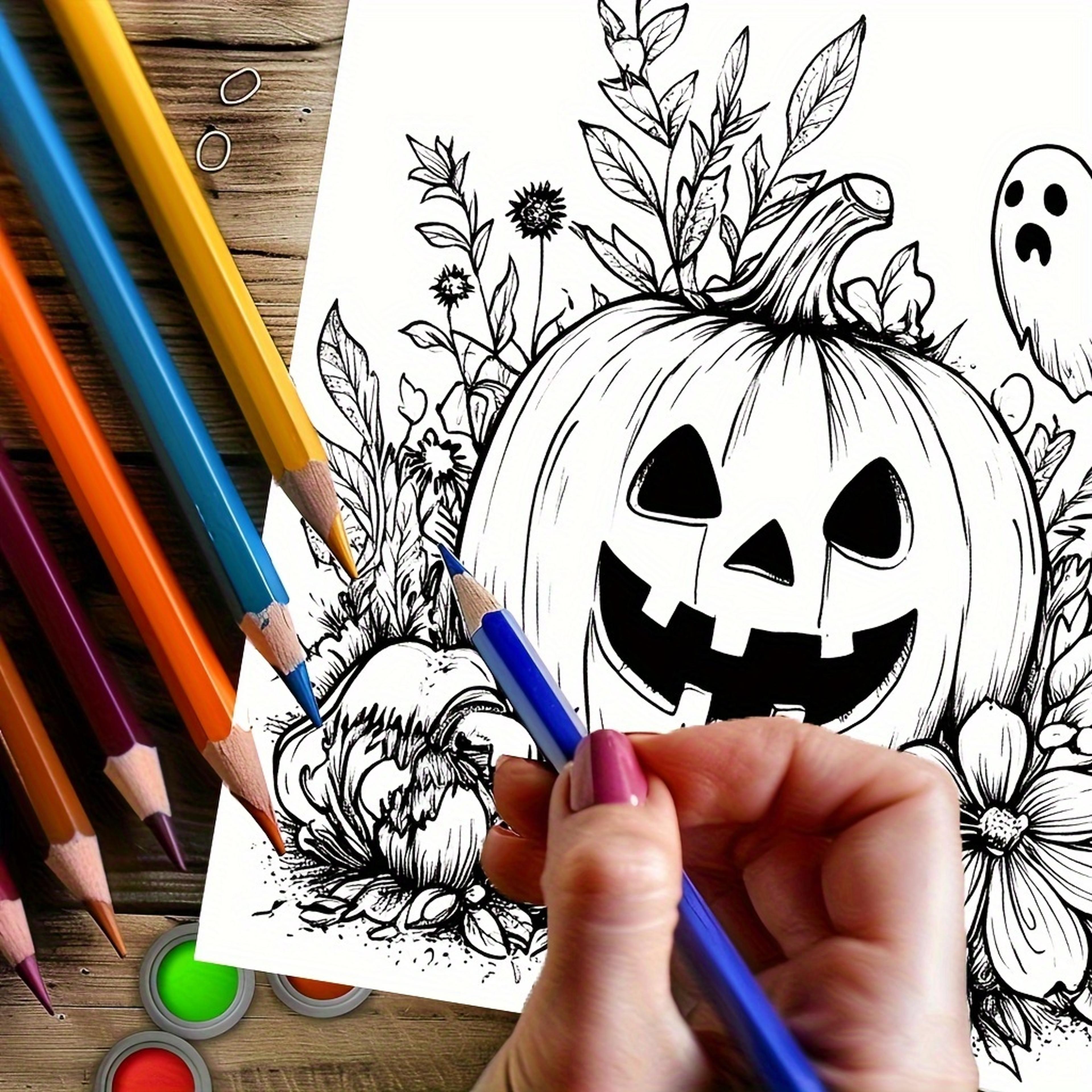 Halloween Coloring Book For Adults Stress Relief And Relaxation Valentines Day Gift Anti Anxiety Ar 3