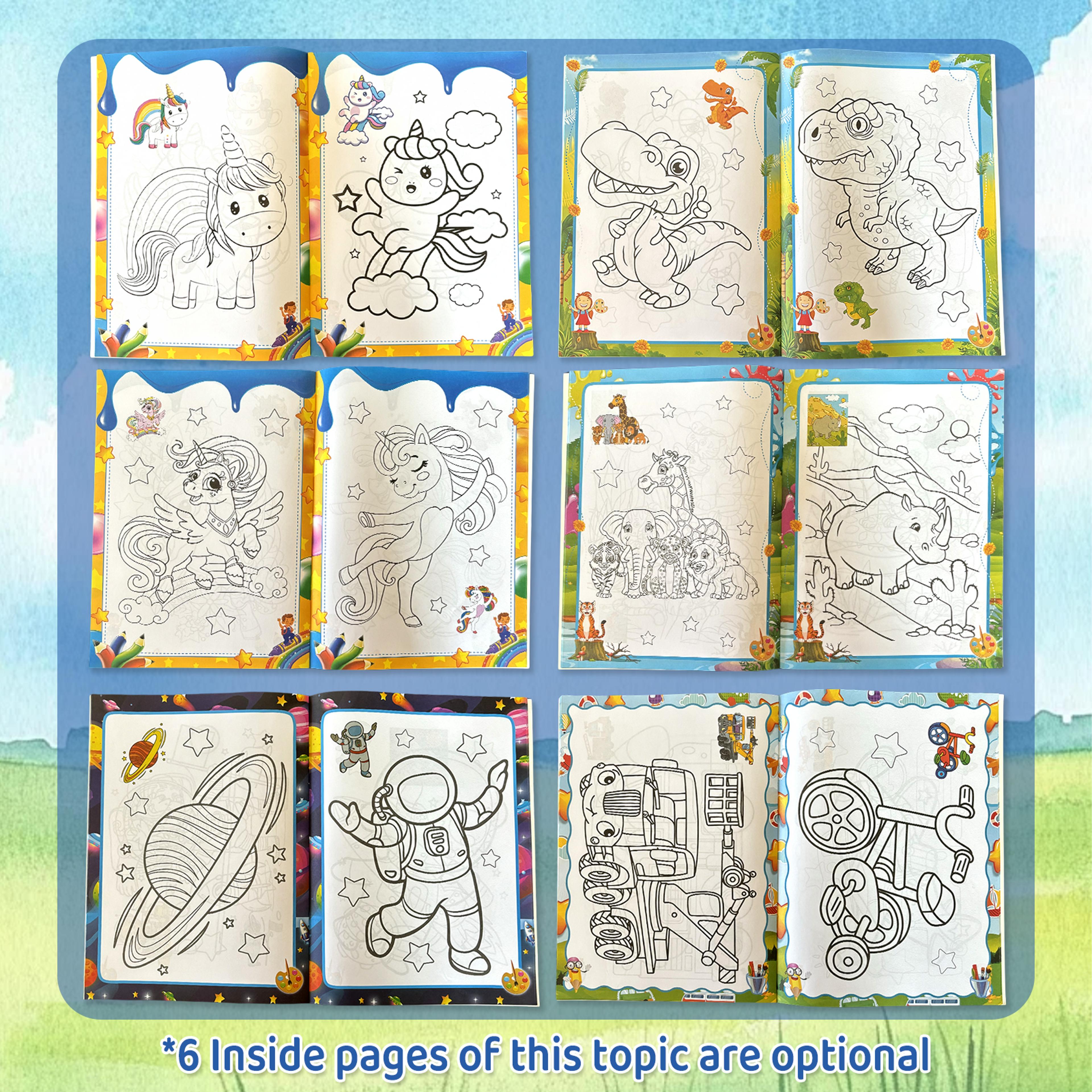 Childrens Creative Coloring Book Set 6 Inspiring Theme Books To Unleash Imagination 2