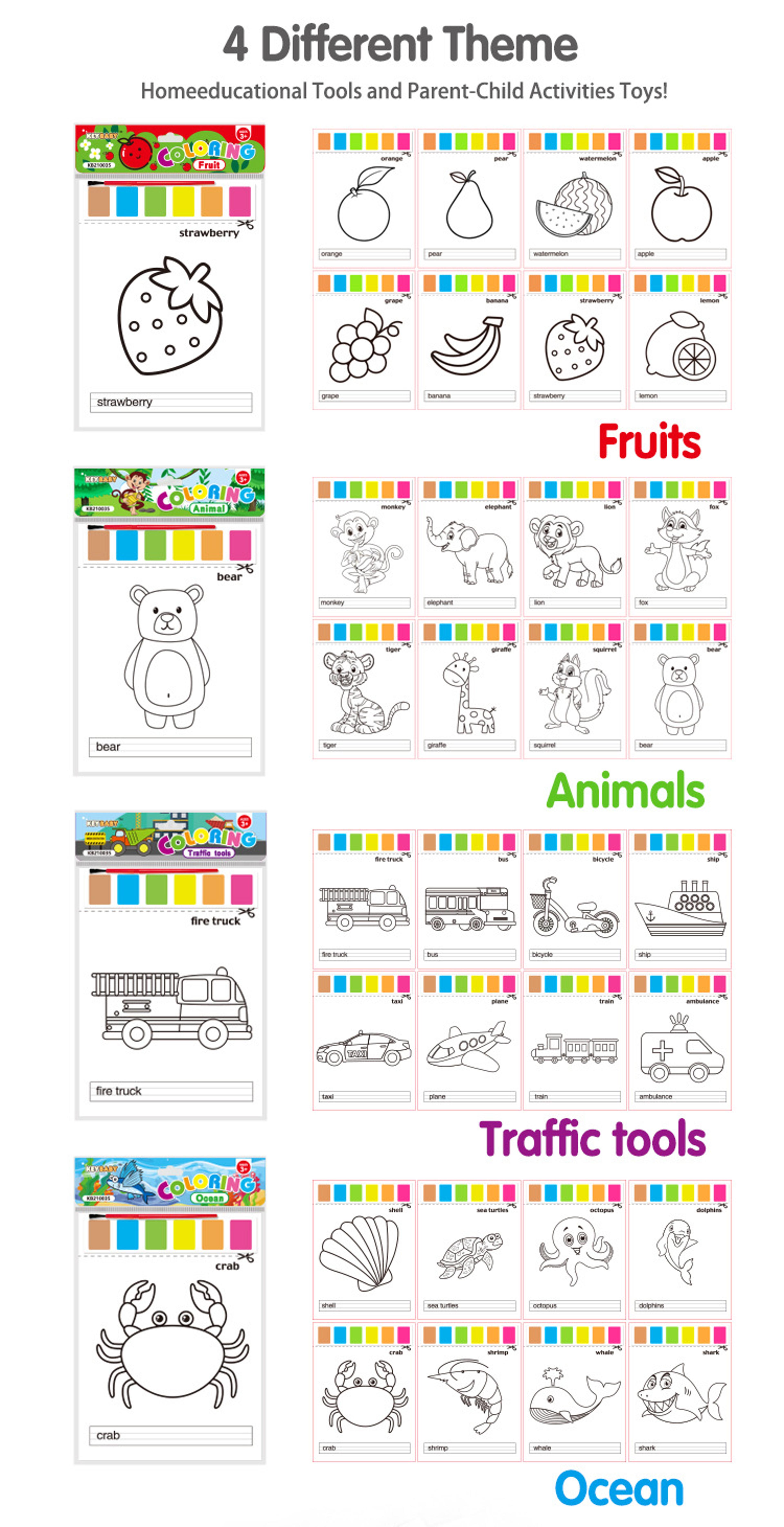 Montessori Toys Portable Watercolor Coloring Books Painting Education For Kids And Children Baby Ac 4