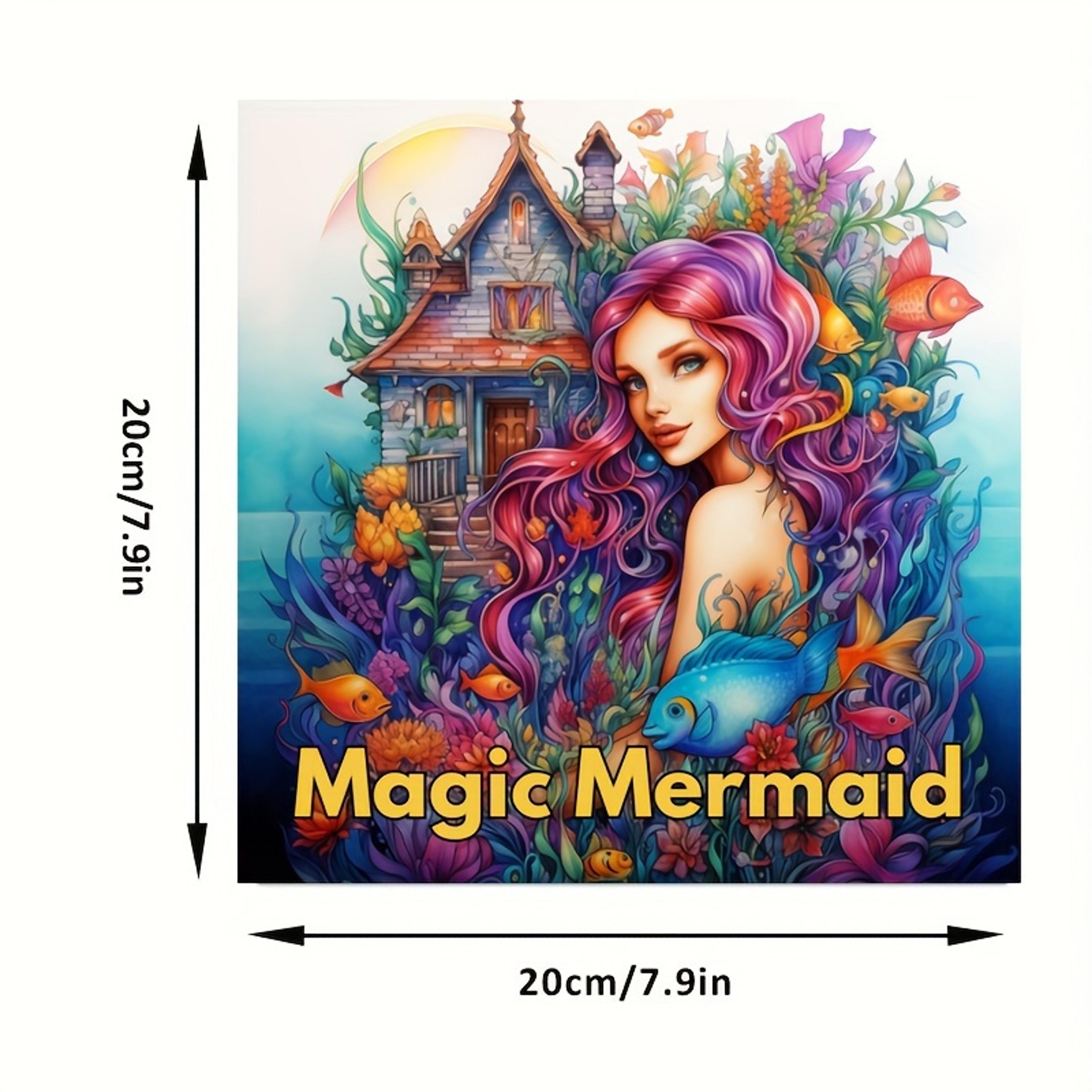 Magic Mermaid Coloring Book For Adults Stress Relief Colouring Mindfulness Art Therapy Gift For Wom 2