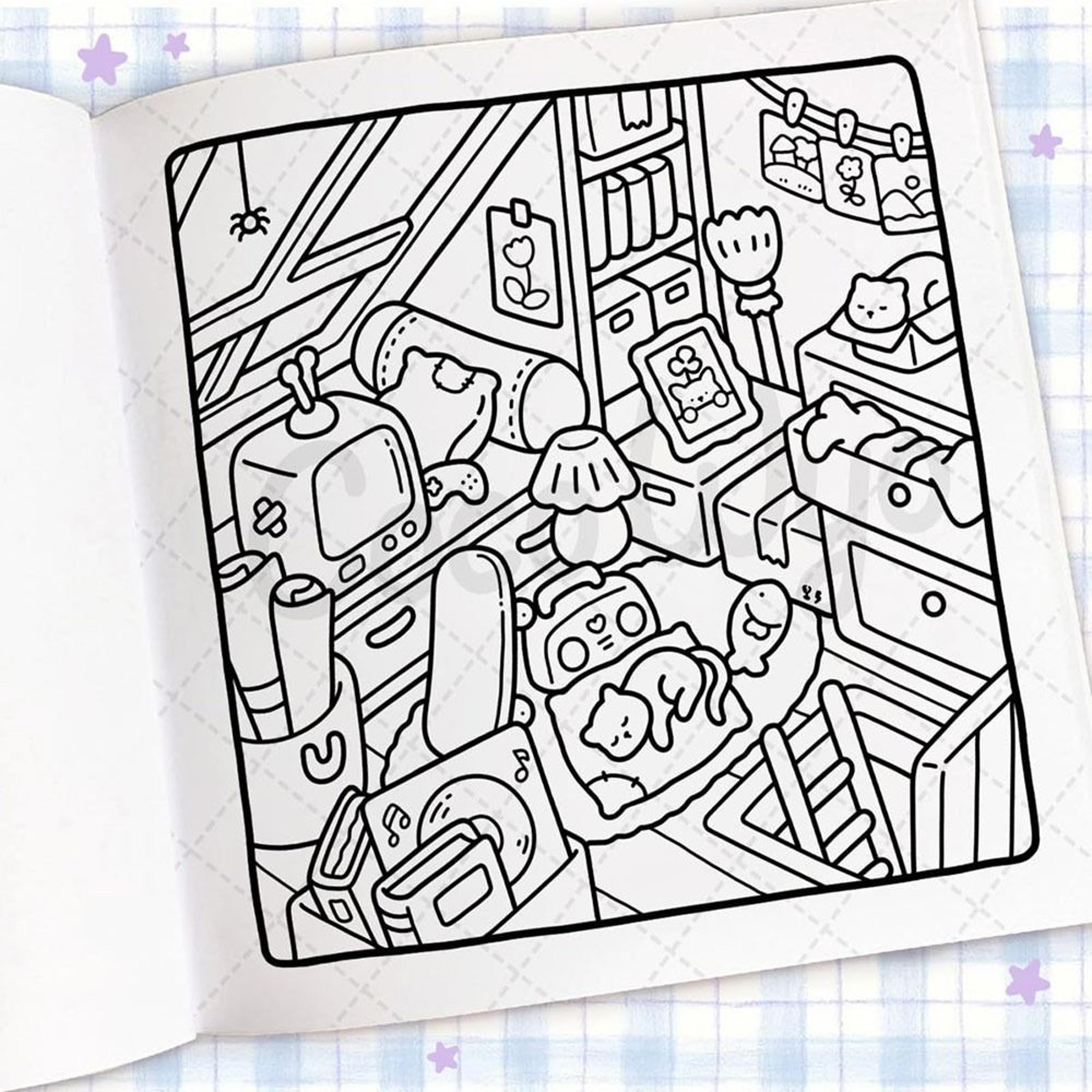 Cute Cartoon Coloring Book For Adults Stress Relief Educational Gift Graffiti Painting Book For Tee 2