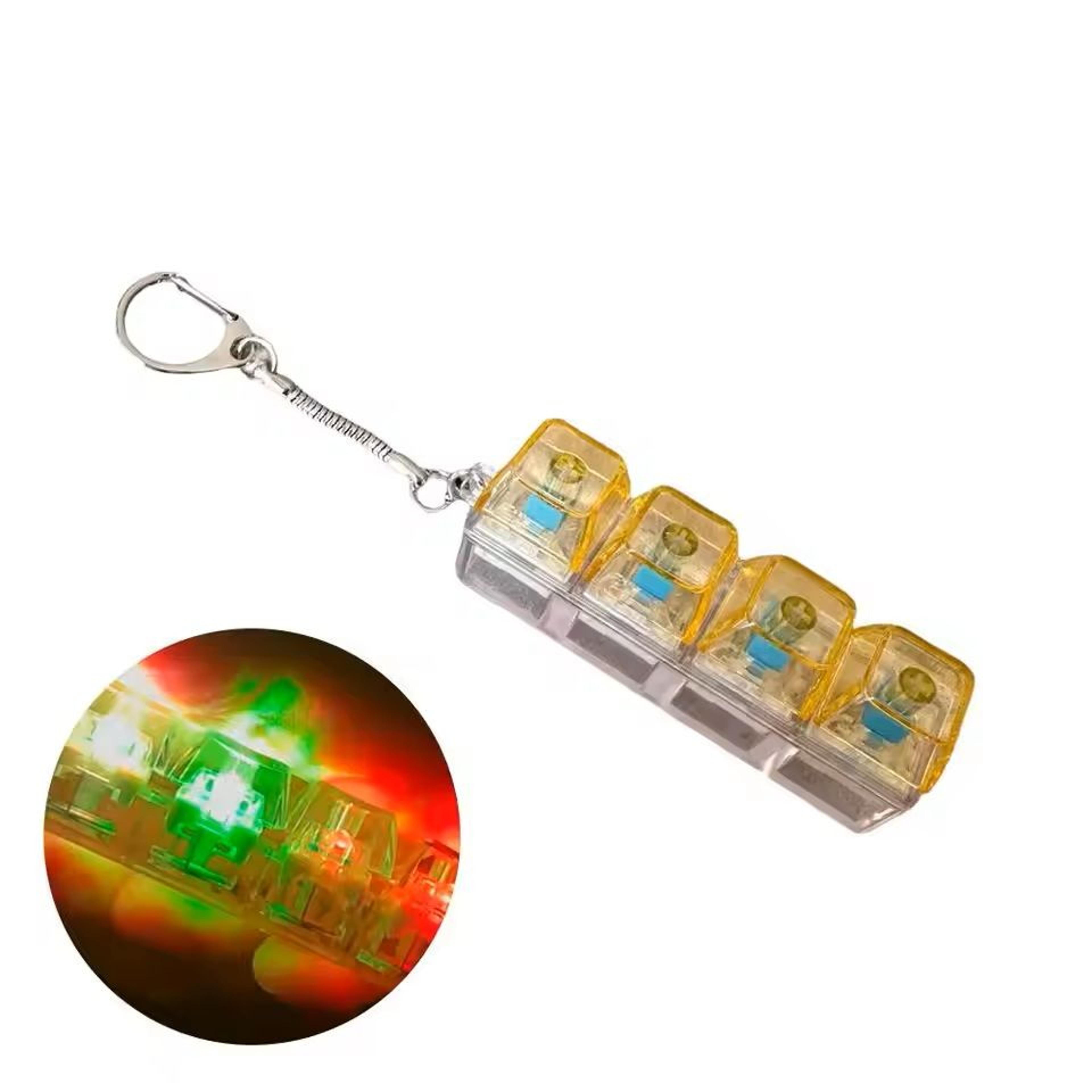 LED Crystal Keycap Keychain Fidget Toy For Stress Relief 4