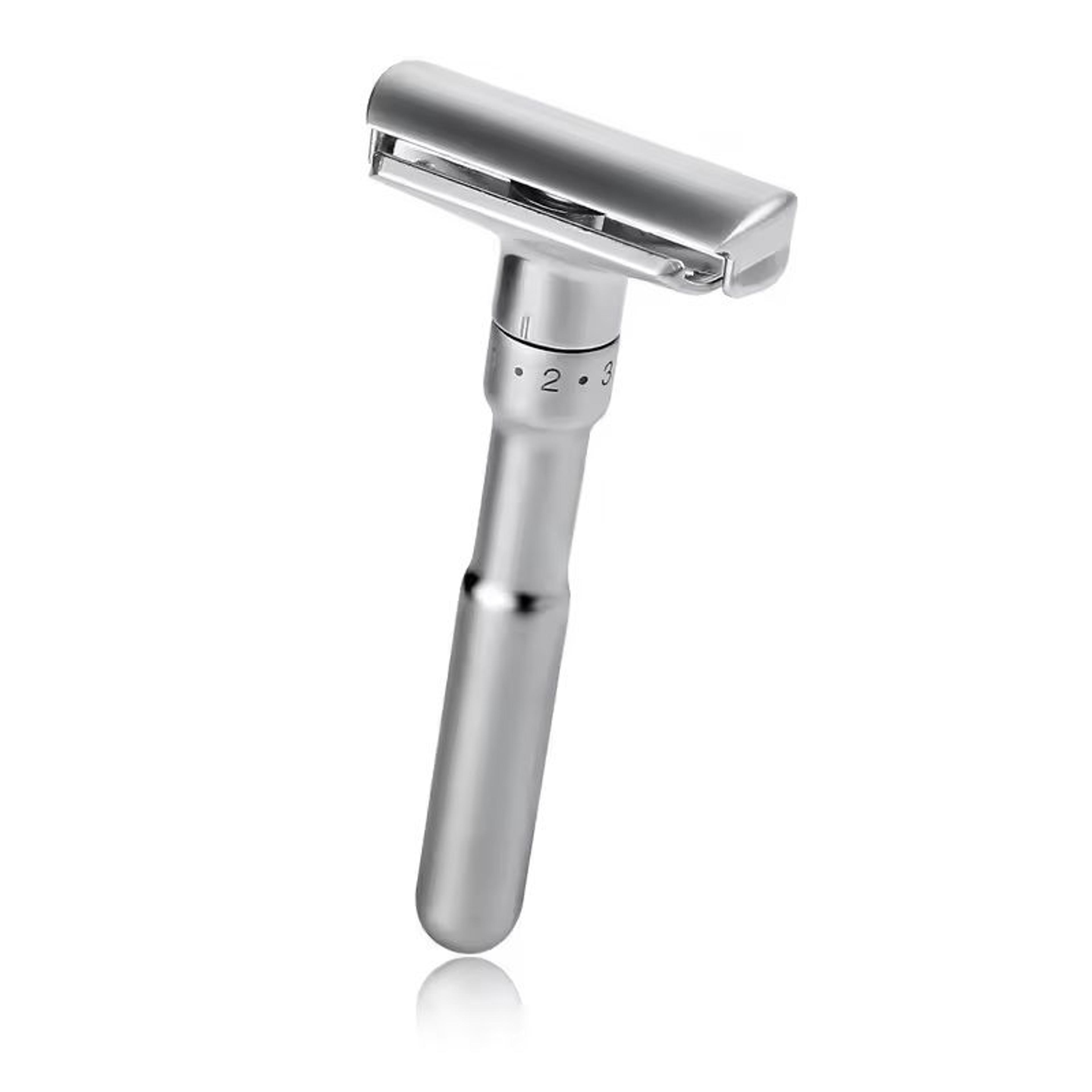 Adjustable Folding Double Edge Safety Razor For Men With 5 TitaniumCoated Blades 10