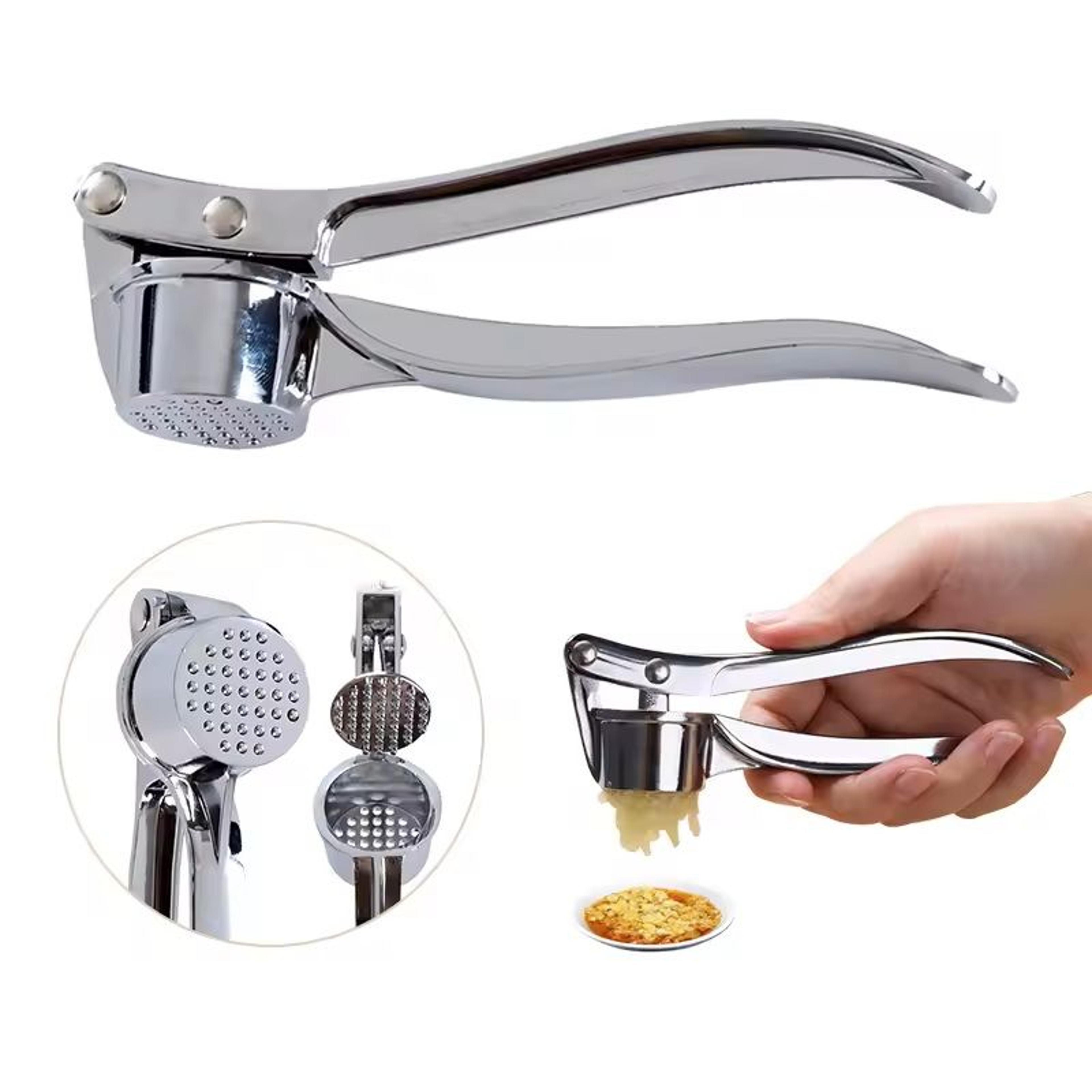 stainless steel garlic press crusher manual squeezer for easy kitchen prep