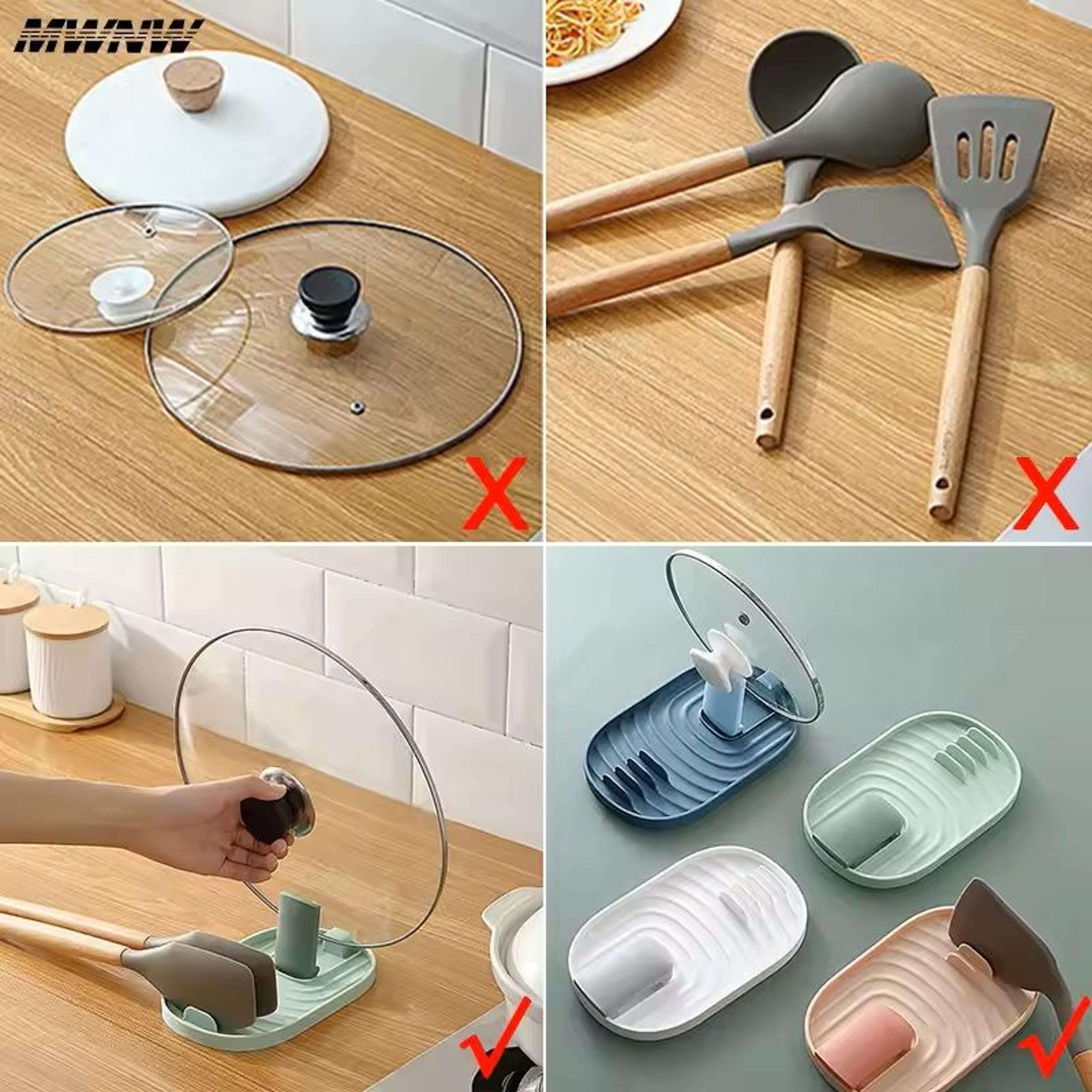 Foldable NordicStyle Pot Lid  Utensil Storage Rack 7