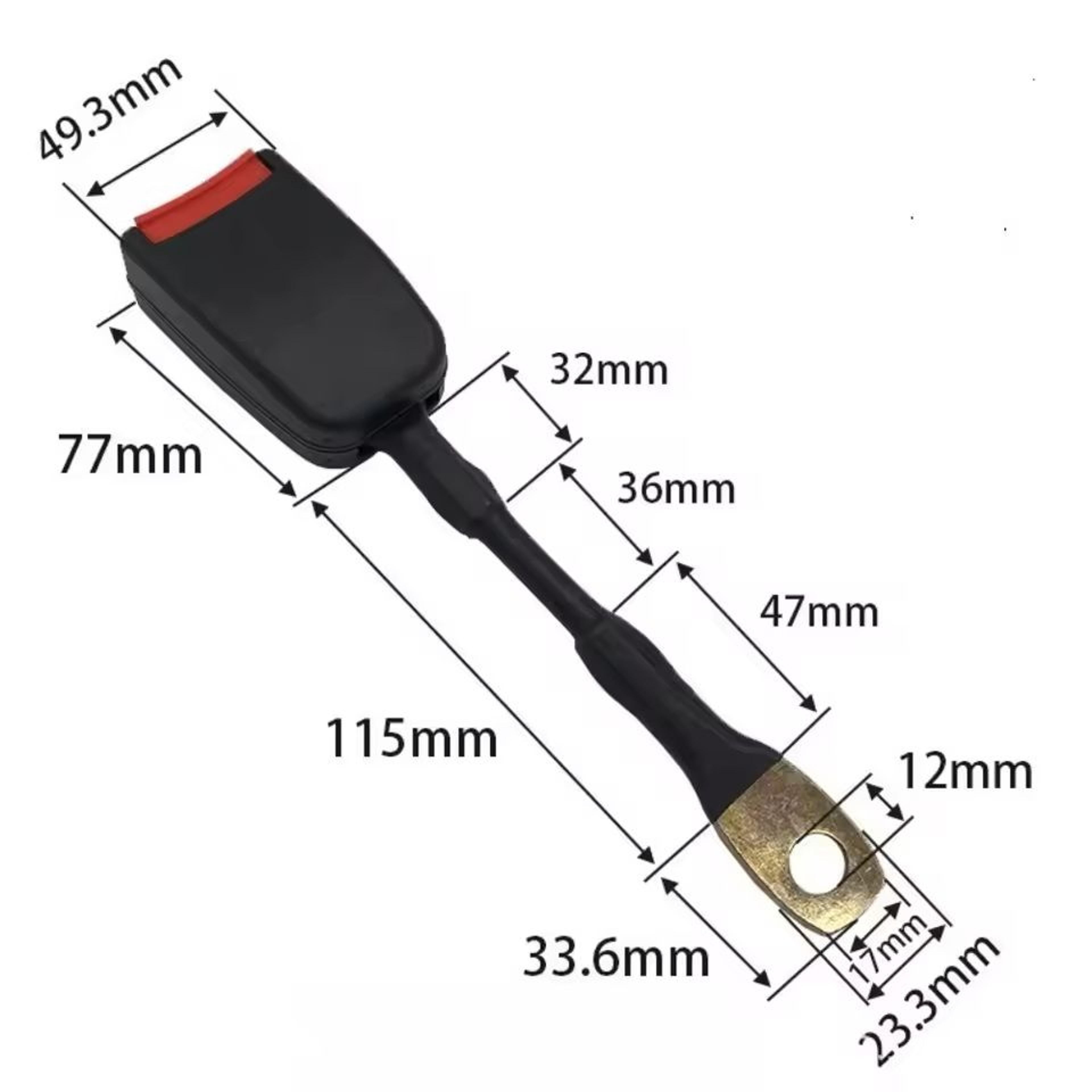 Durable Automotive Seat Belt Buckle Socket With 20CM Steel Wire Base 2