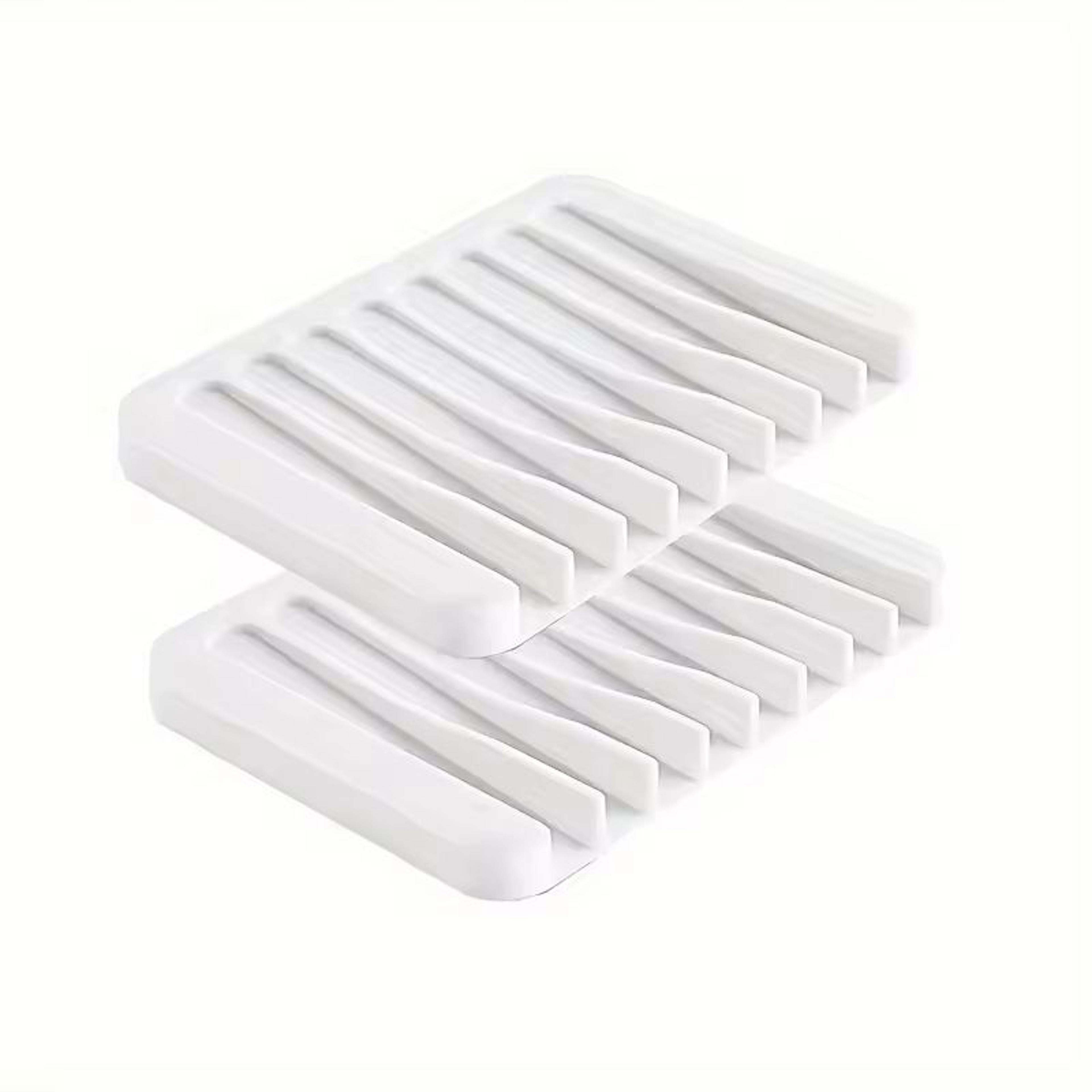 Silicone SelfDraining Soap Dish Holder For Shower Bathroom  Kitchen 10