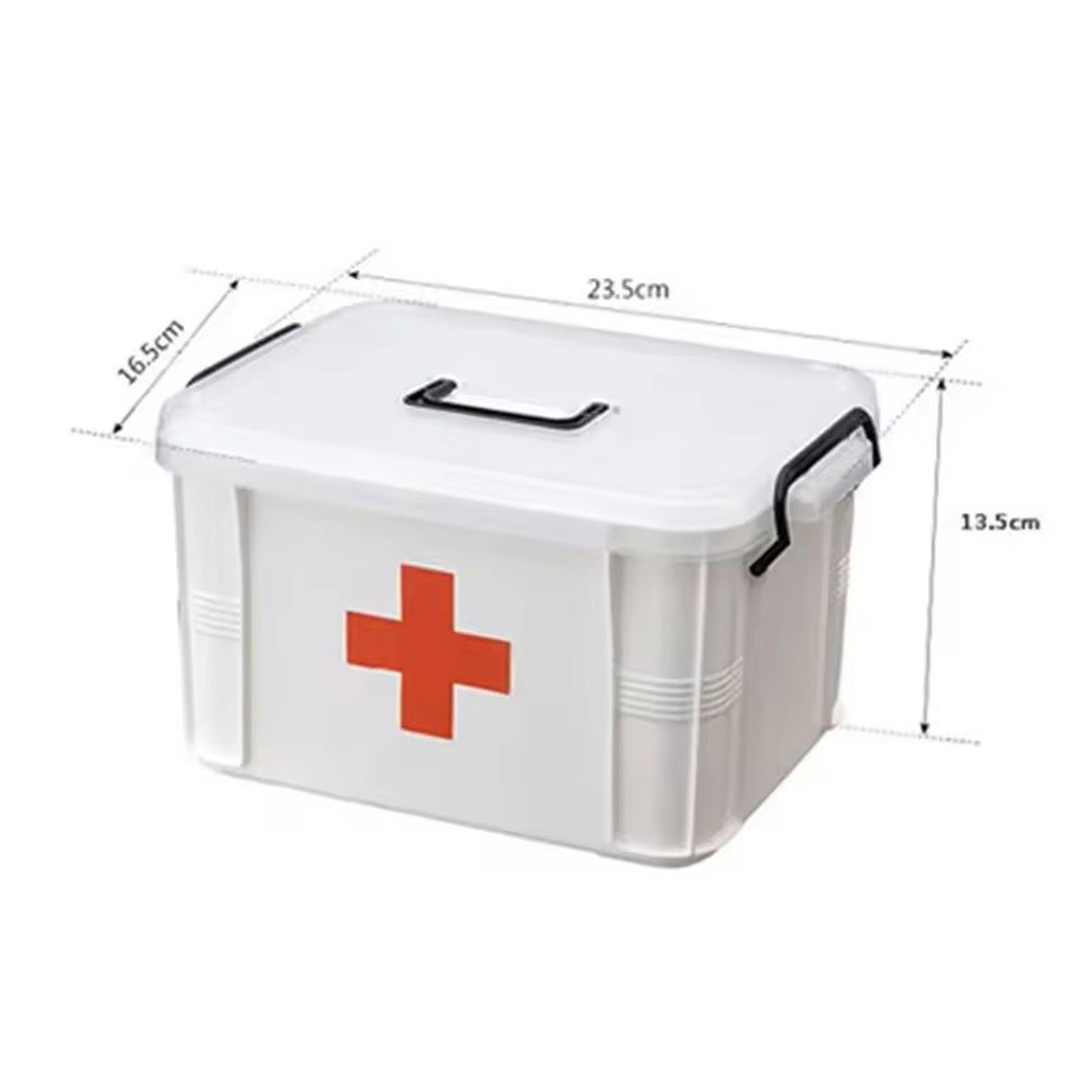 DoubleLayer First Aid Storage Box  Portable Medicine Organizer For Home Emergency Use 3