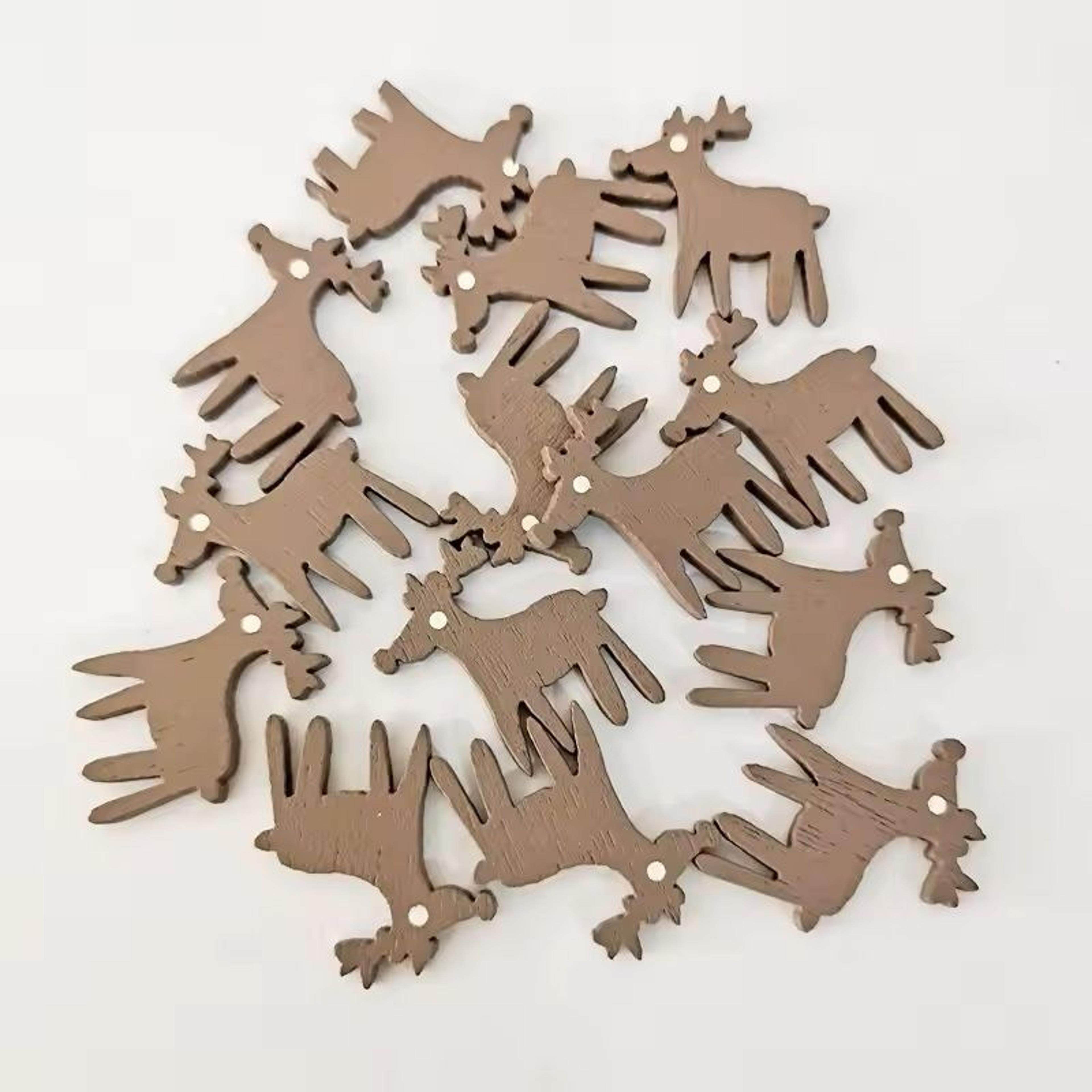 50 Piece Christmas Wooden Buttons Set Assorted Decorative Embellishments For Sewing And DIY Decor 0
