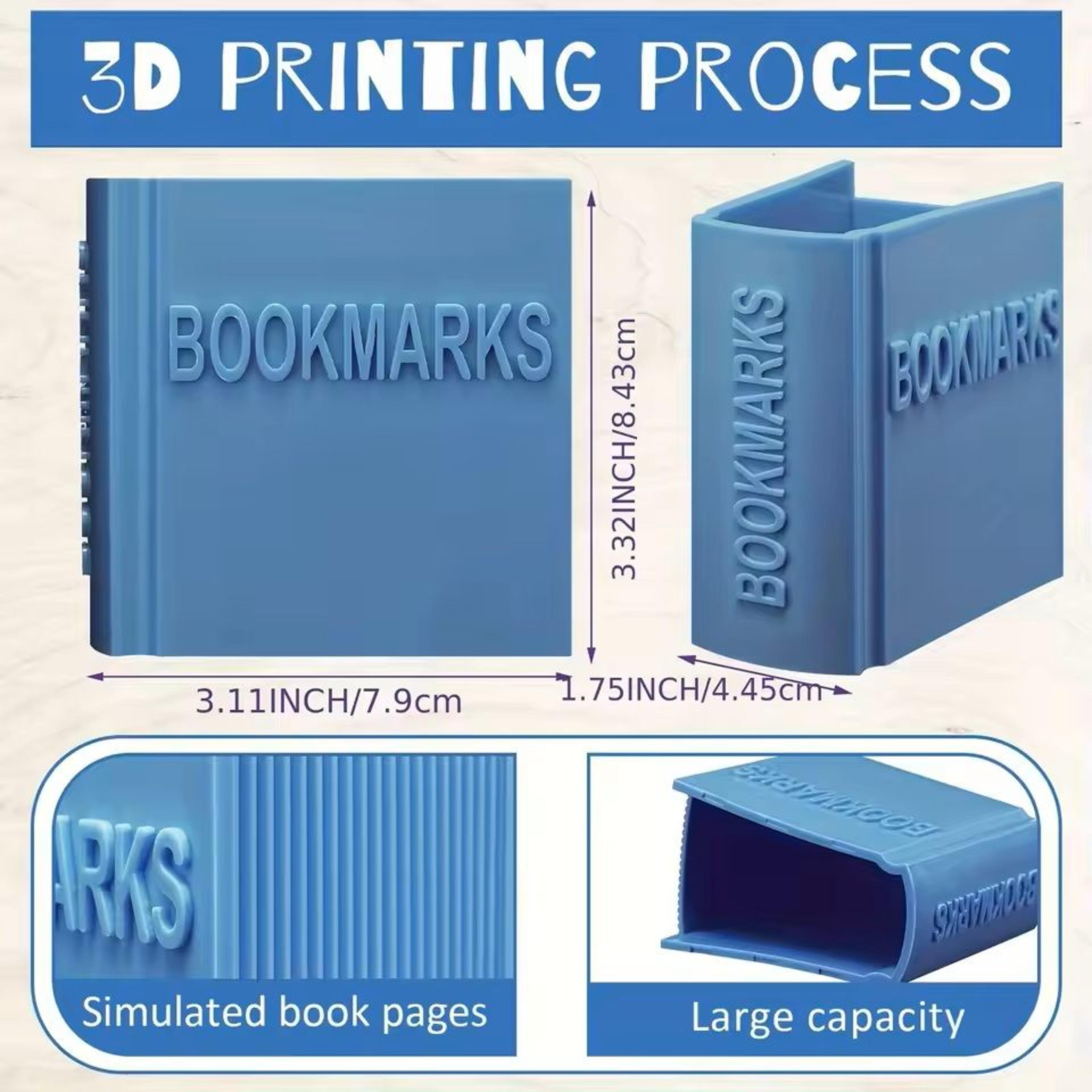 Book Shaped Bookmark Storage Box Multi Color Portable Organizer For Students And Office Desk 15