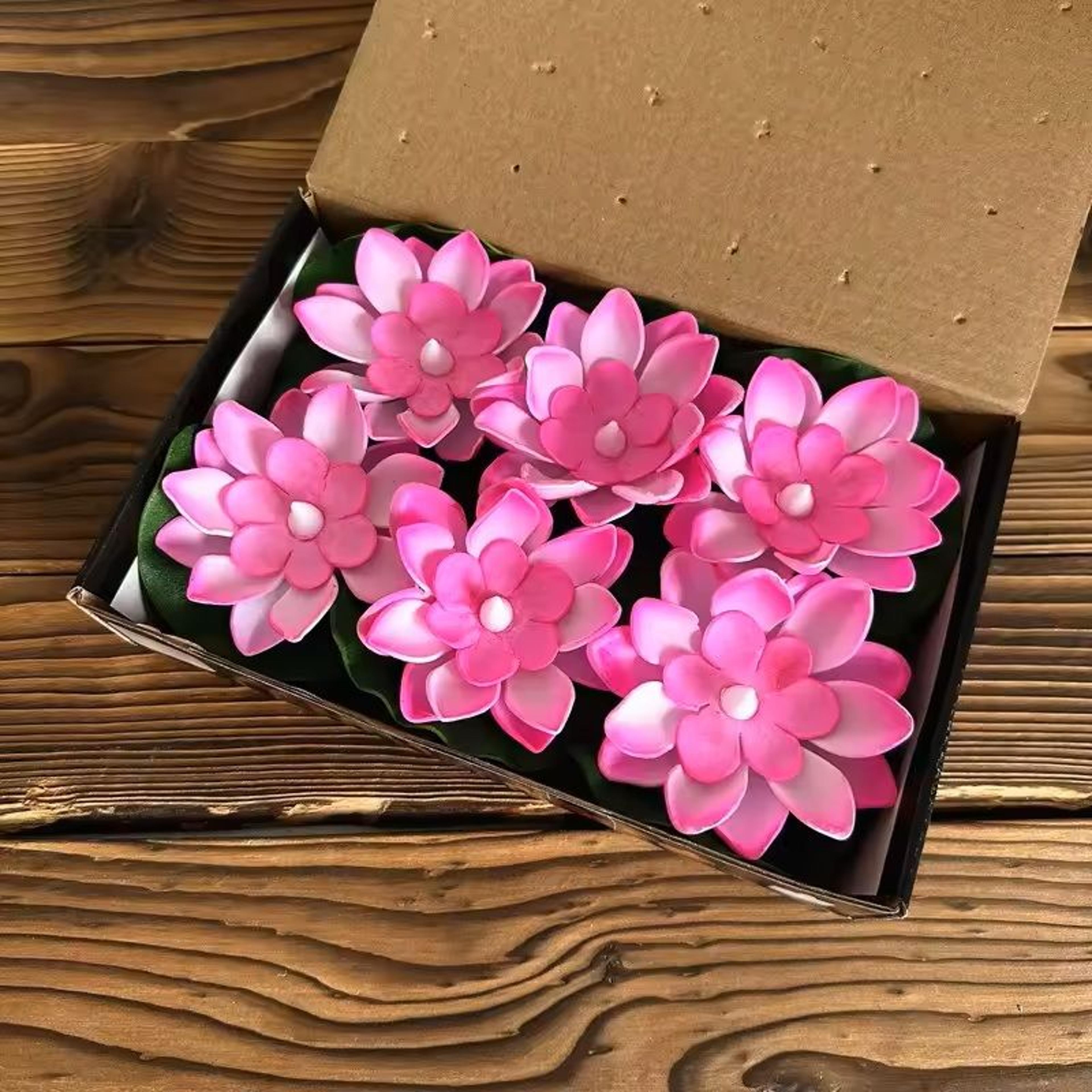 LED Lotus Floating Night Lamp Water Sensor Flower Light For Garden Ponds Tanks  Festive Party Decor 17