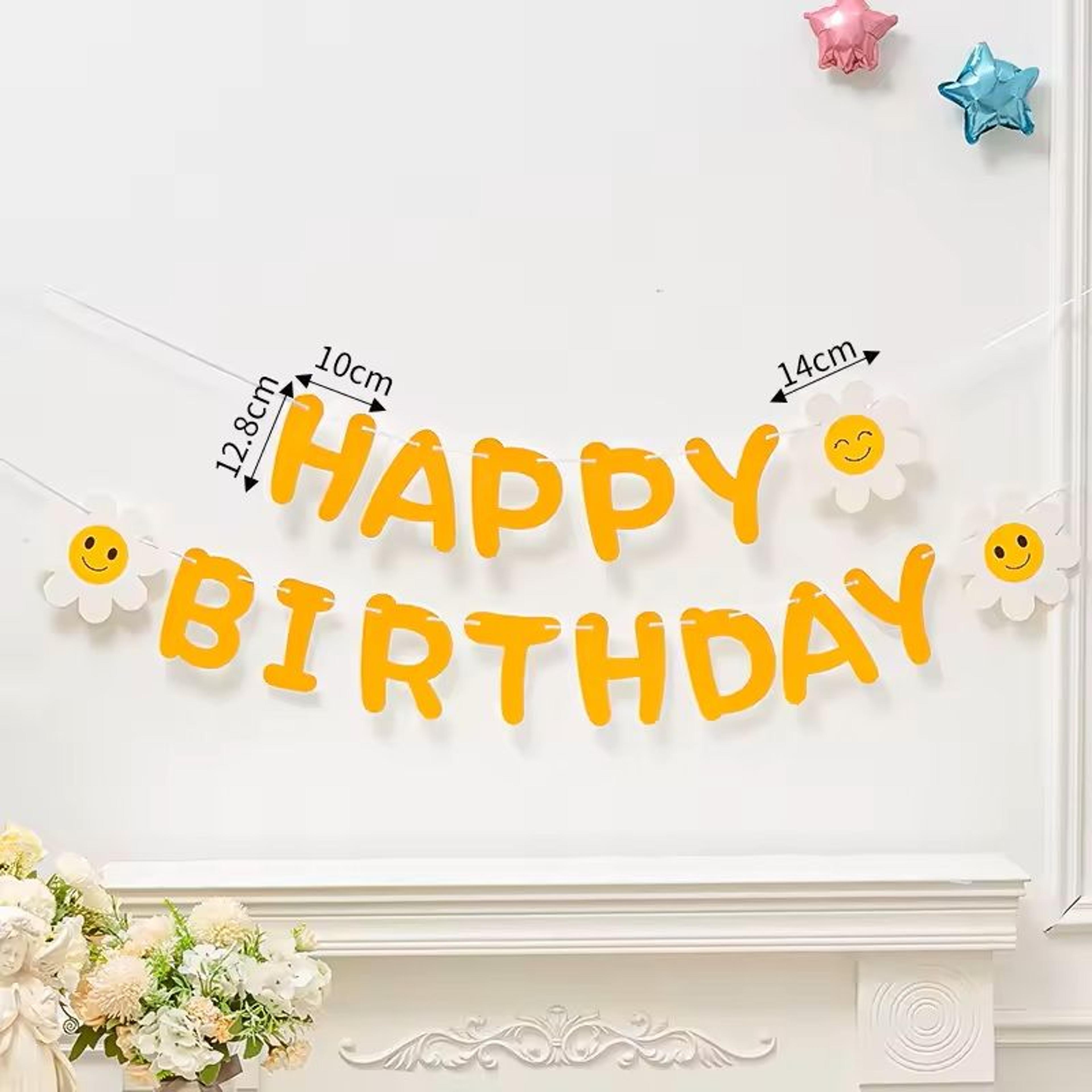 Birthday Flag Party Banner Flower Garland Kids Room Birthday Decoration 1