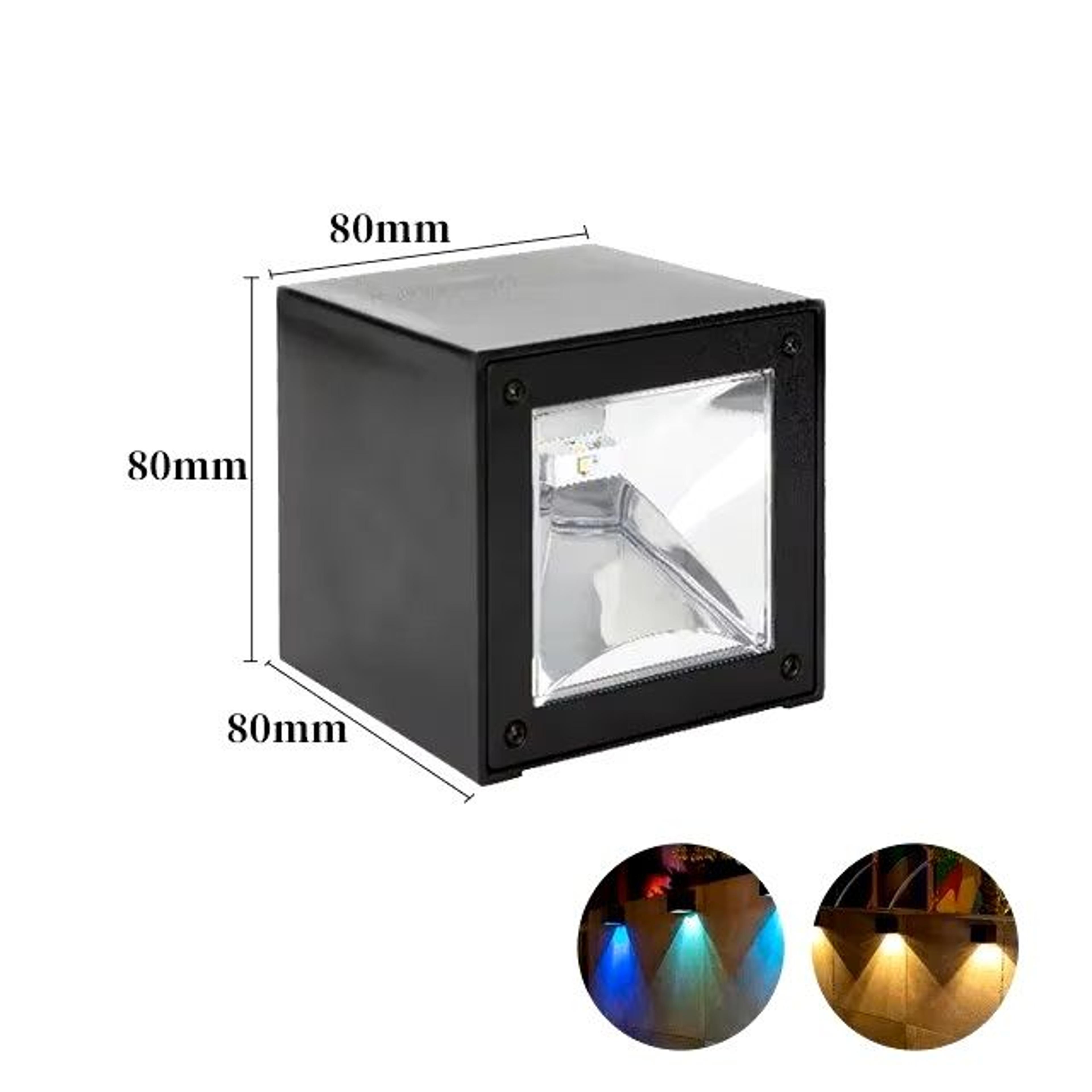 LED Solar Light Outdoor Garden Square Wall Lamp  Sunlight Sensor IP65 Waterproof YardBalconyFence D 2